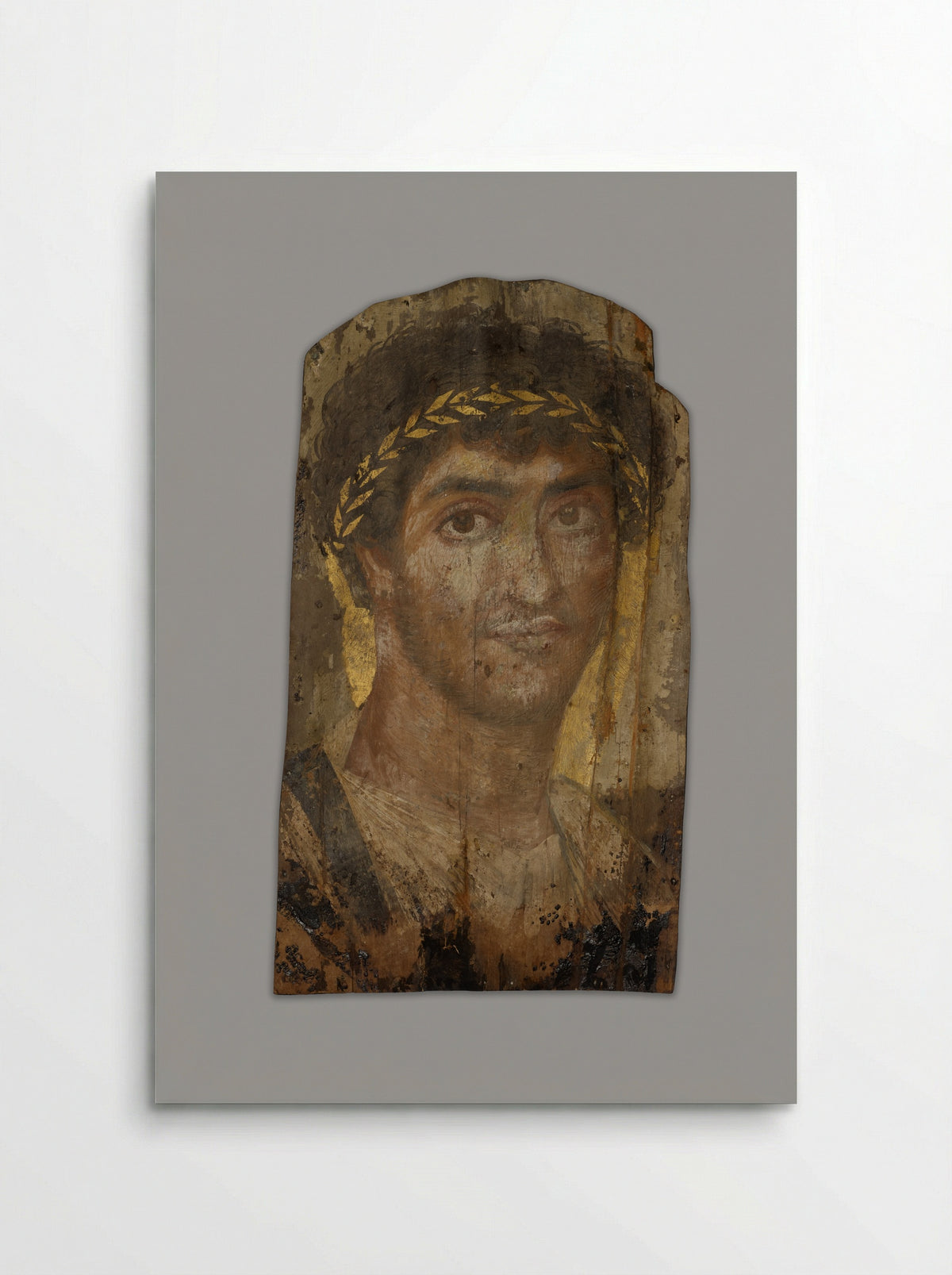 Portrait of a Man Wearing a Laurel Wreath - Ancient Egyptian - Poster