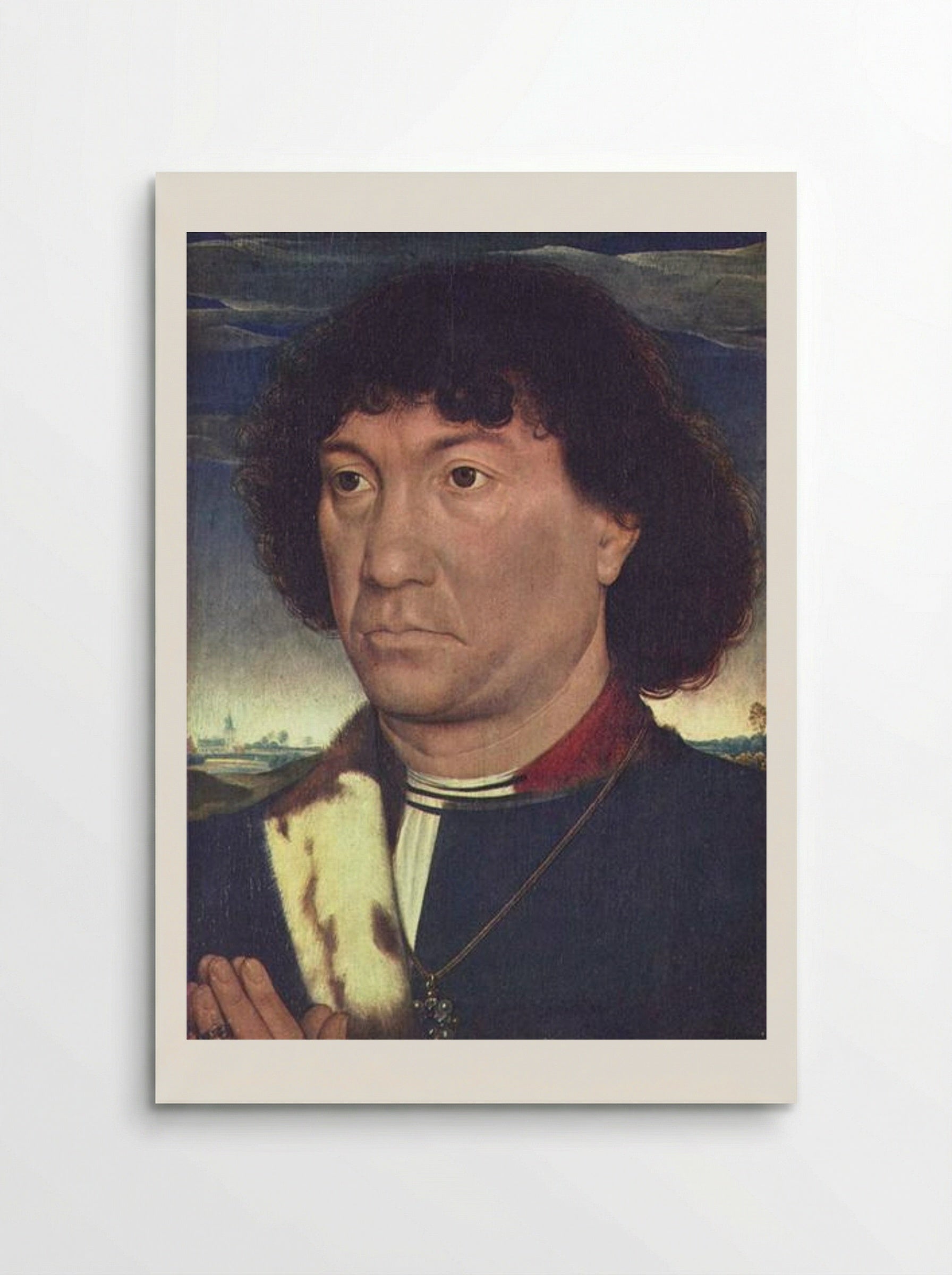 Portrait of a Man at Prayer - Hans Memling - Poster