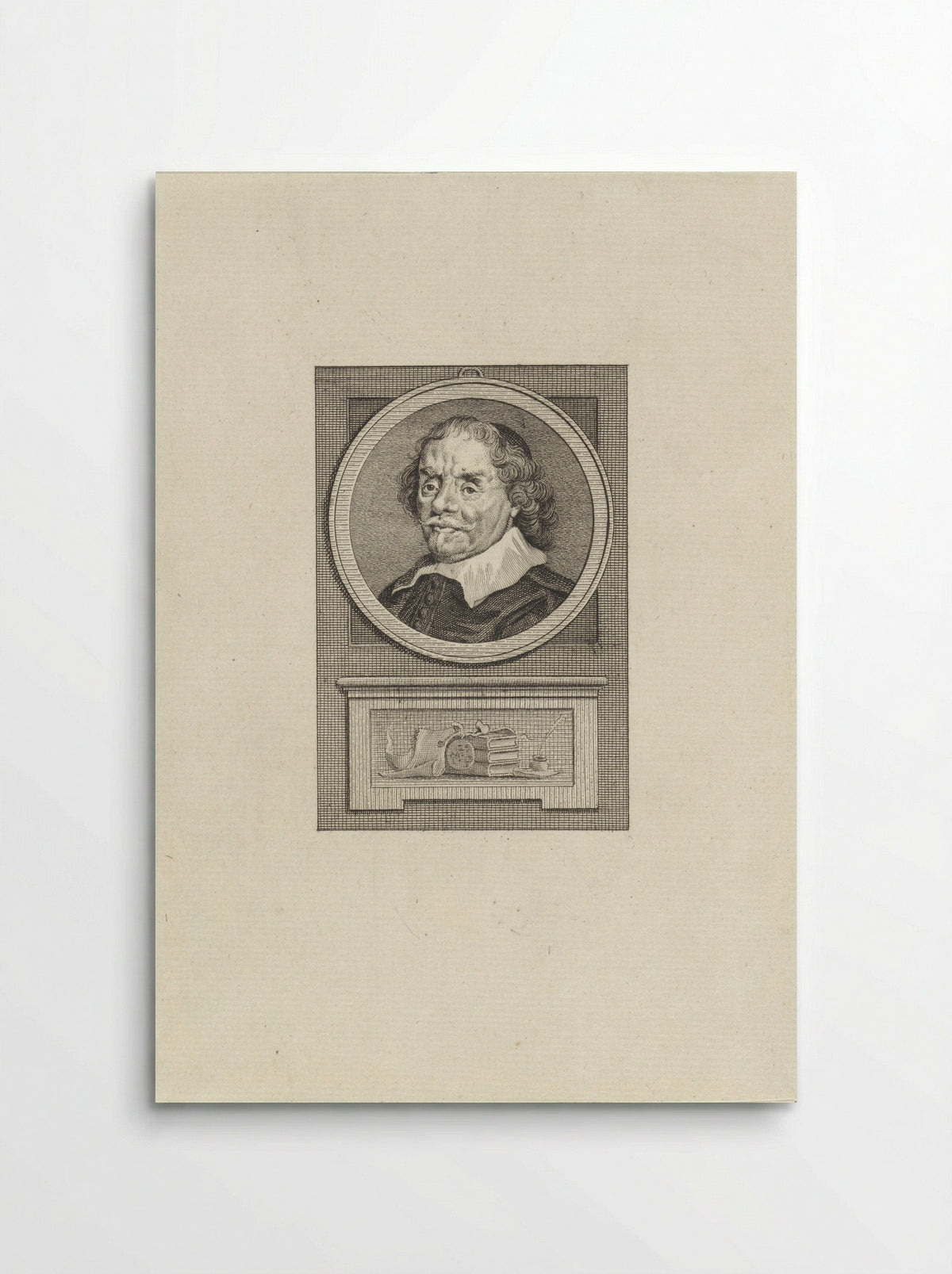 Portrait of a Man at a Writing Desk - Johannes Heinsius - Poster