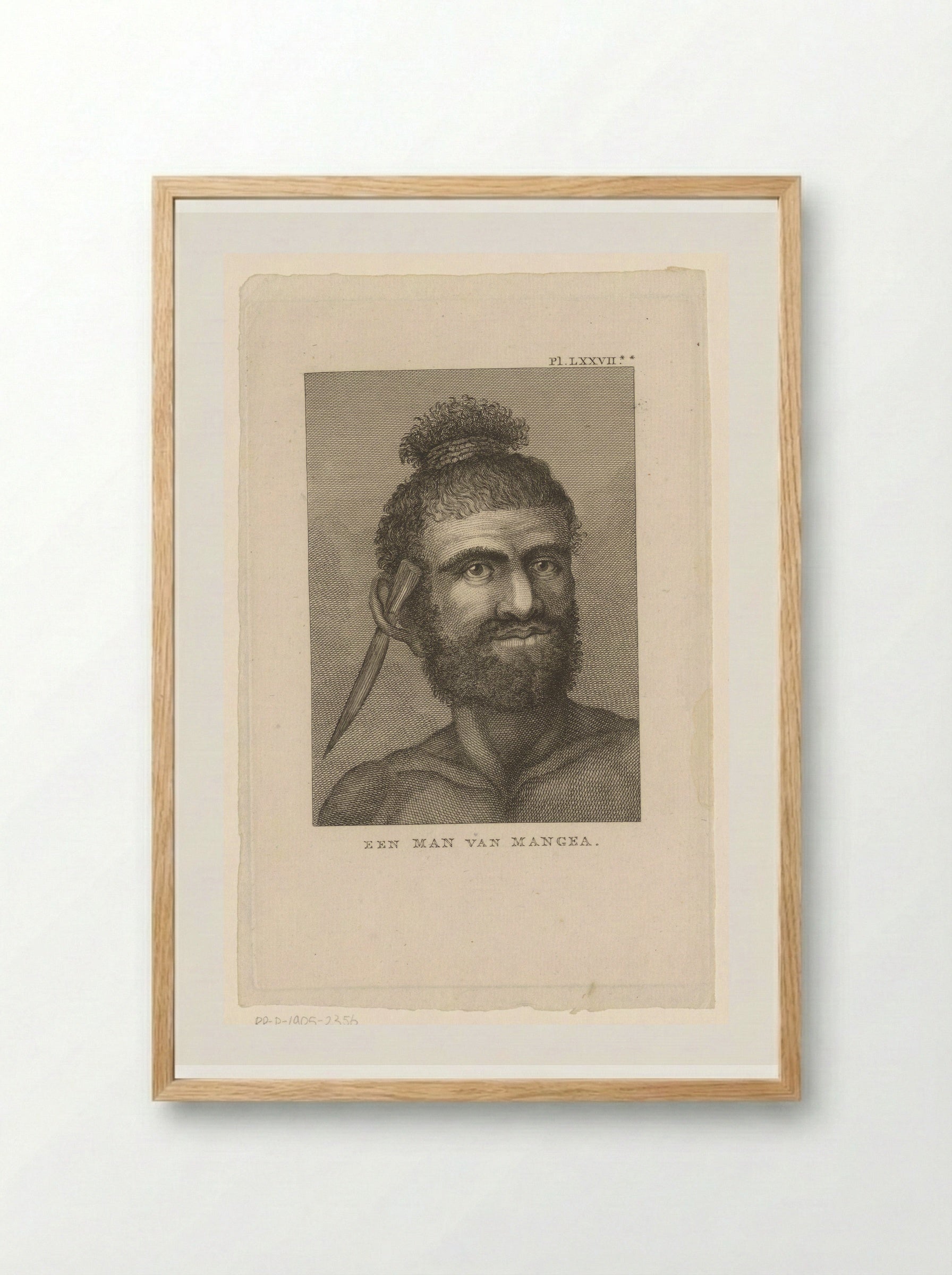 Portrait of a Man from Mangaia - Solis Prints - Framed Print Wood