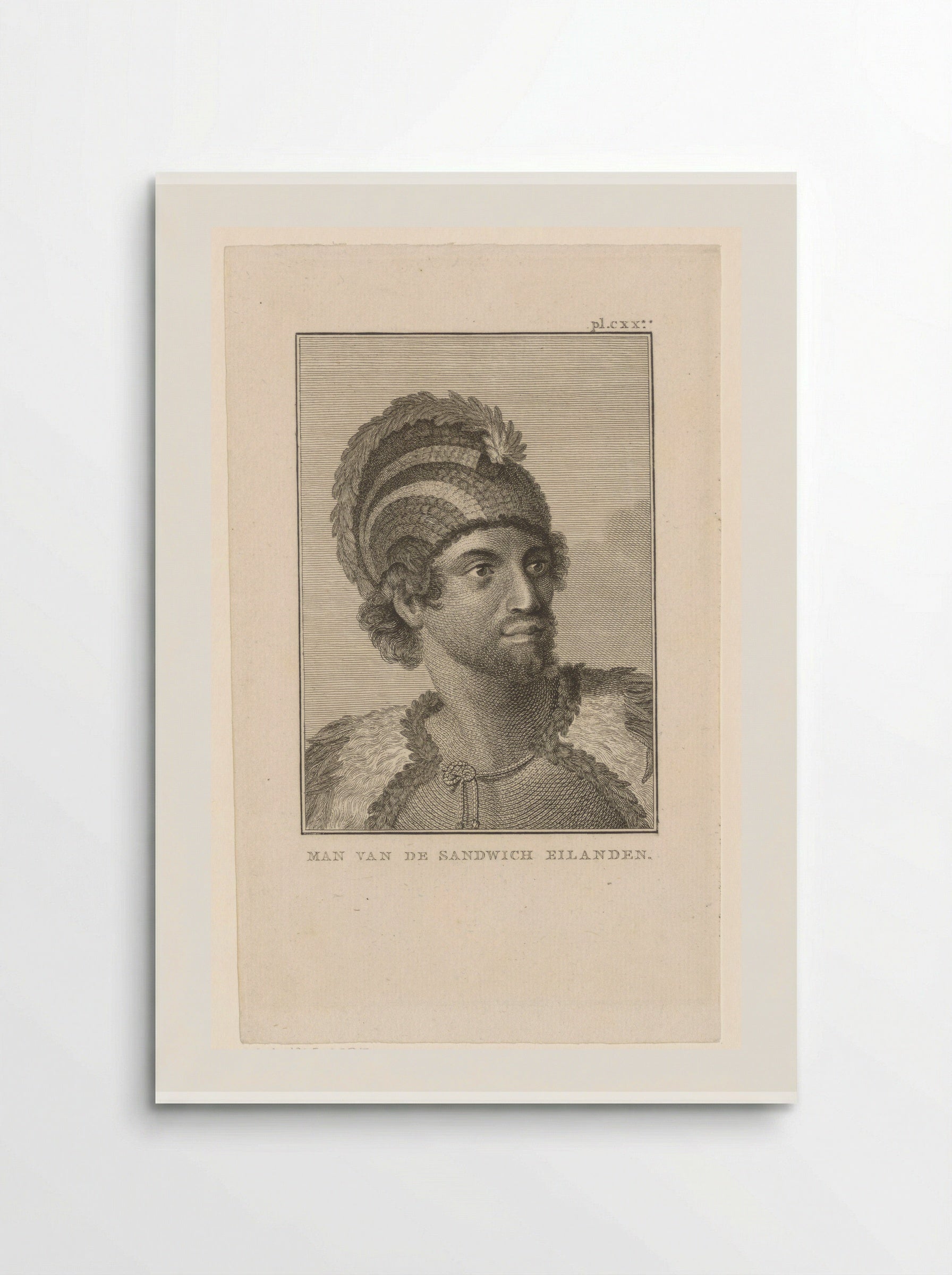 Portrait of a Man from the Sandwich Islands - Fine Art Print - Poster