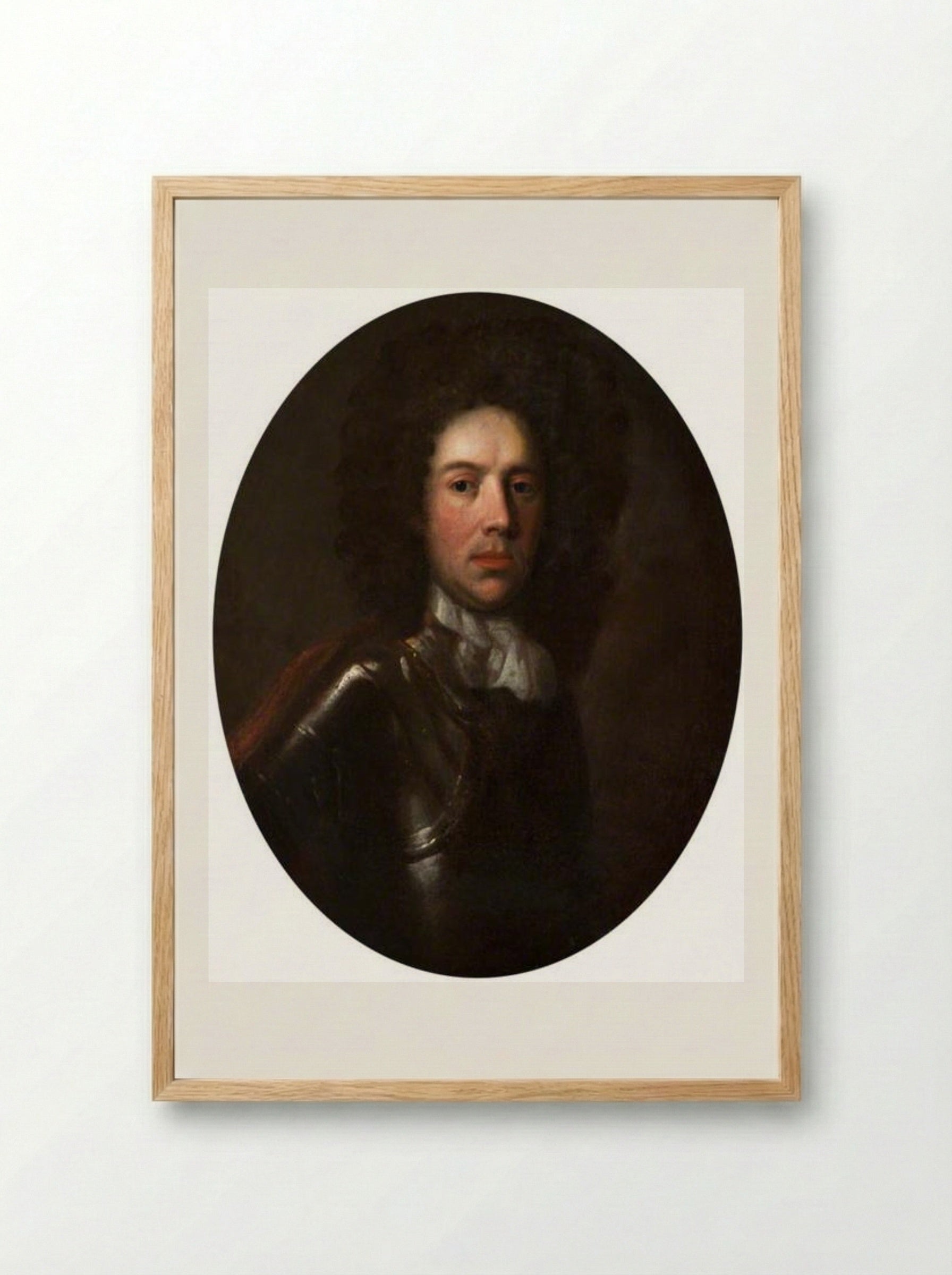 Portrait of a Man in Armour - John Riley - Framed Print Wood