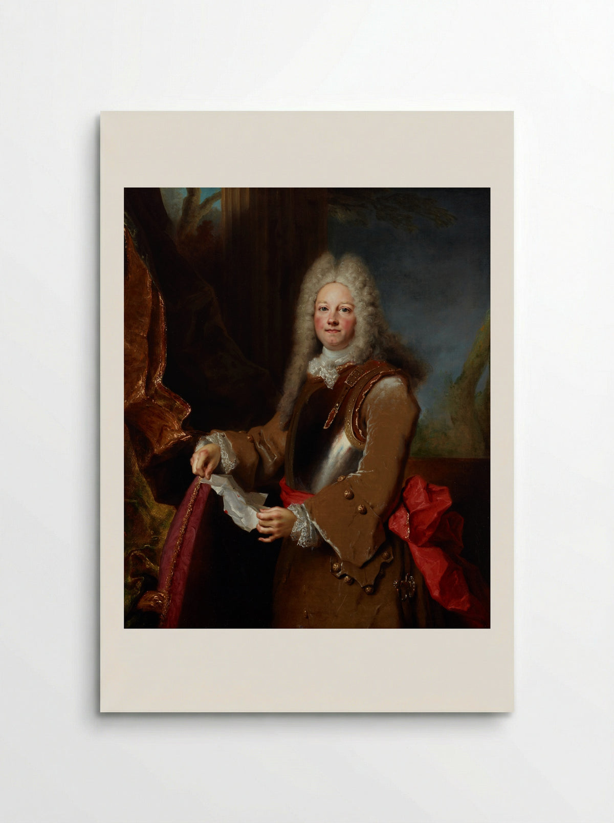 Portrait of a Man in Armour - Nicolas de Largillierre - Poster