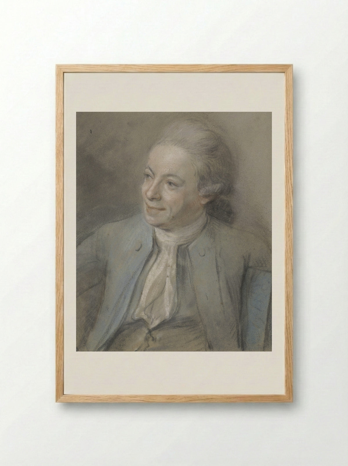 Portrait of a Man in a Blue Coat - Dirk Versteegh - Framed Print Wood