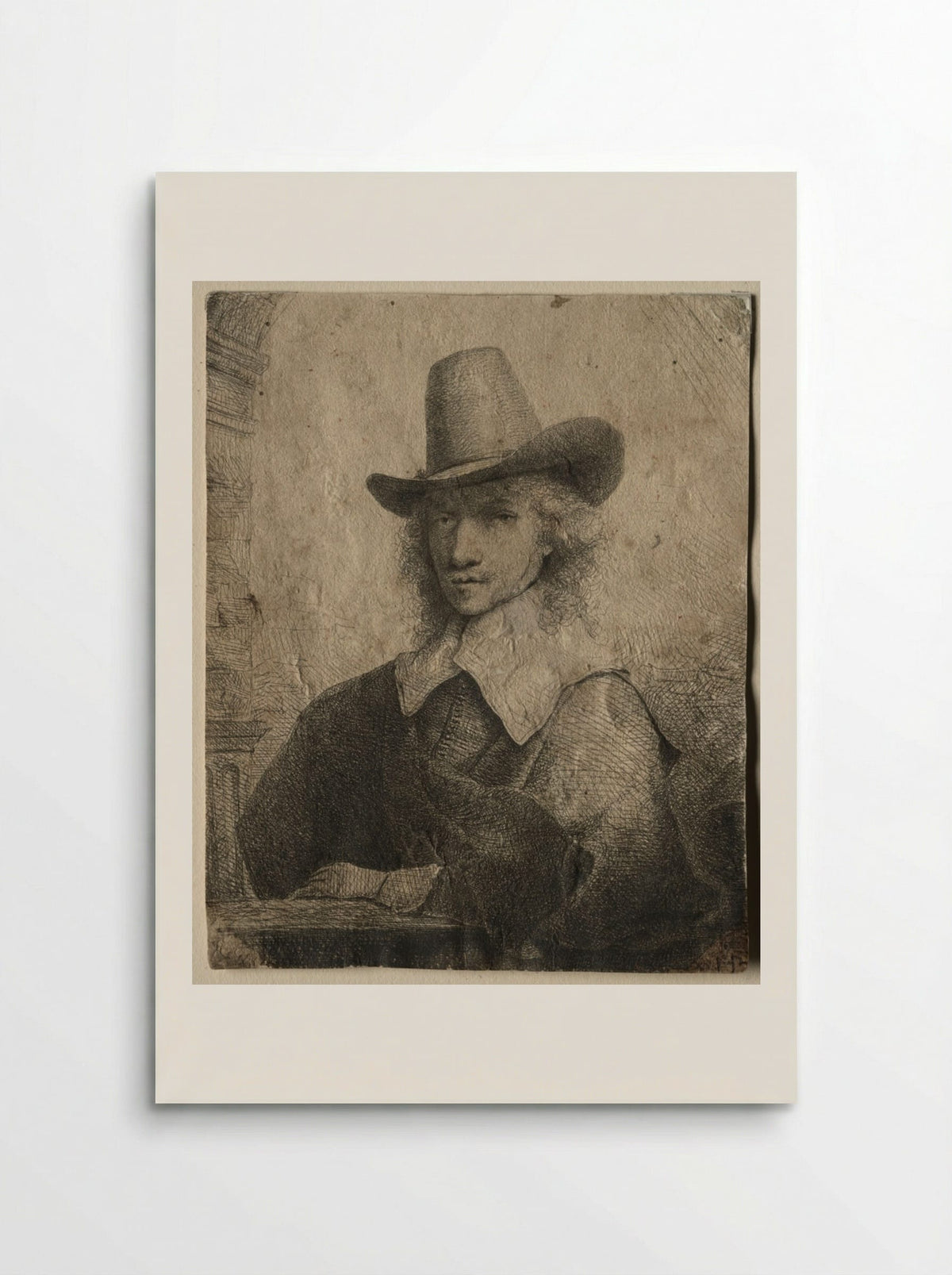 Portrait of a Man with a High Hat - Ferdinand Bol - Poster