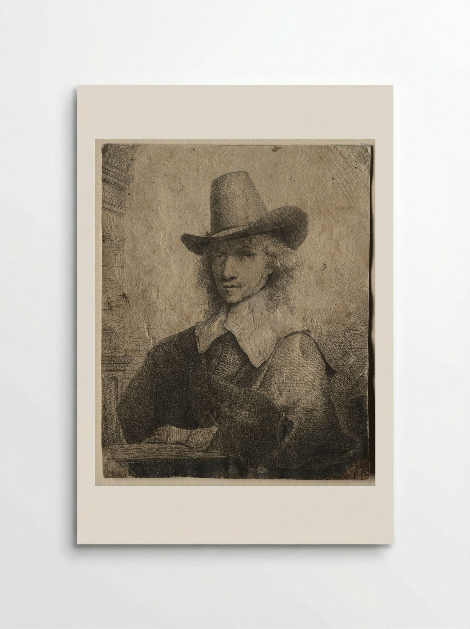 Portrait of a Man with a High Hat - Ferdinand Bol - Poster