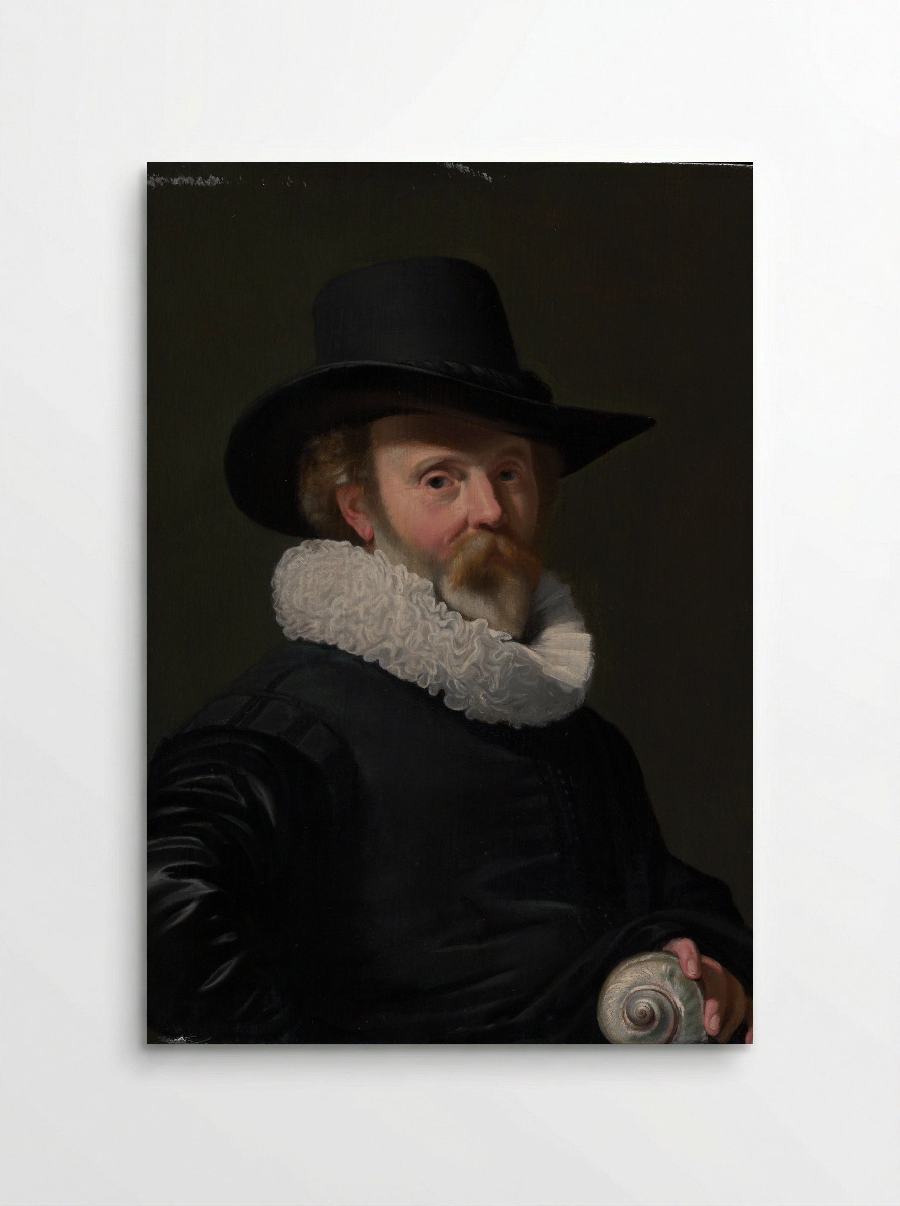 Portrait of a Man with a Shell - Thomas de Keyser - Poster