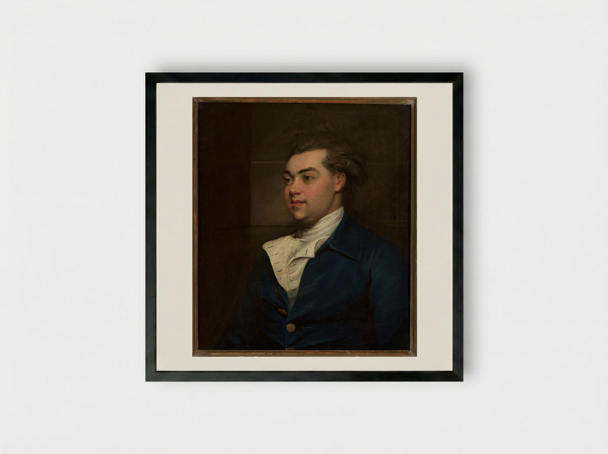 Portrait of a Man - John Hoppner - Framed Print Black