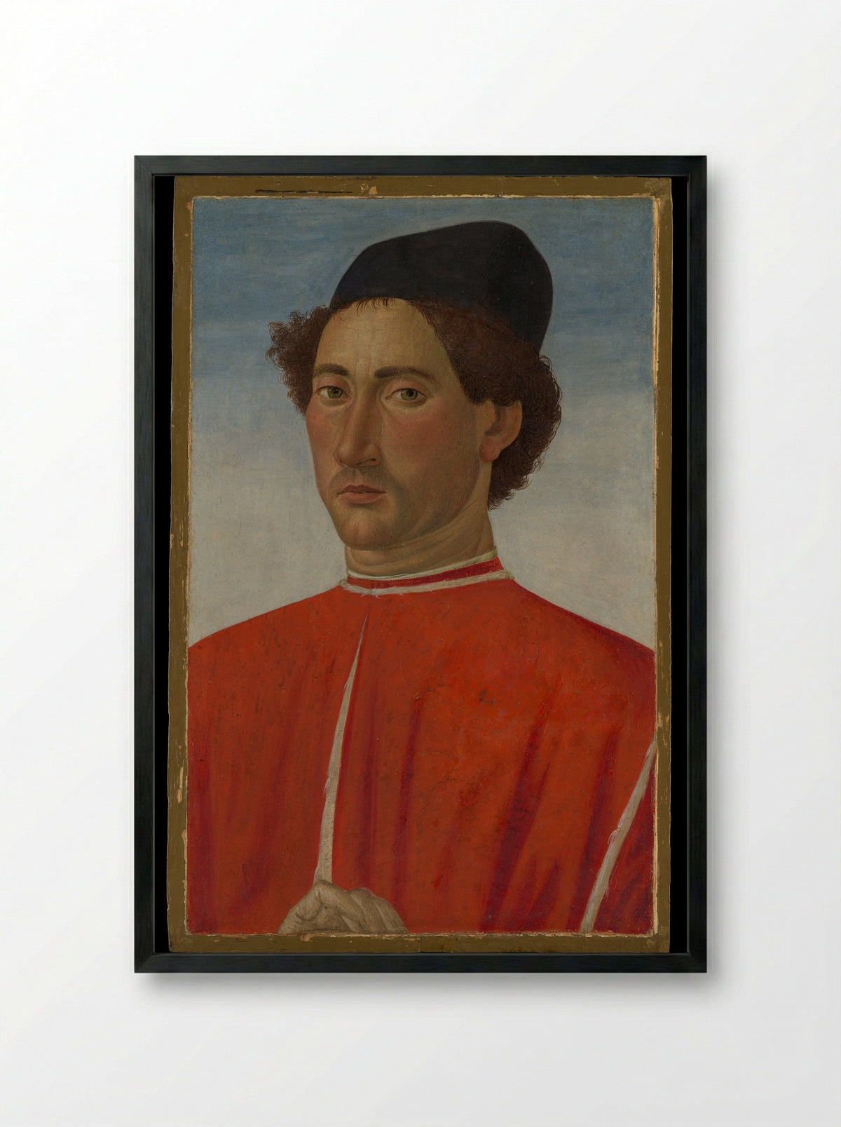 Portrait of a Man - Cosimo Rosselli - Framed Print Black