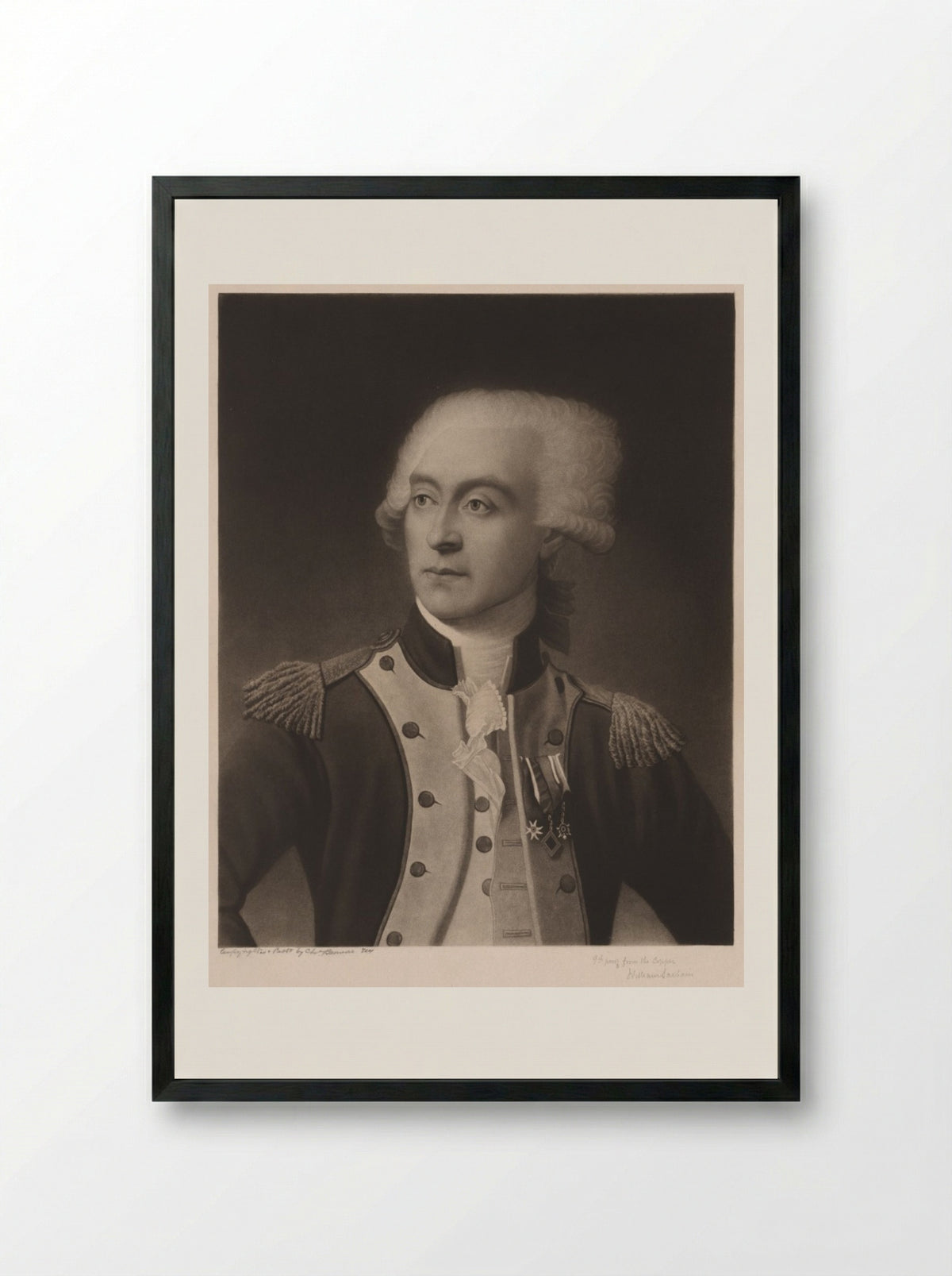 Portrait of a Man - William Sartain - Framed Print Black