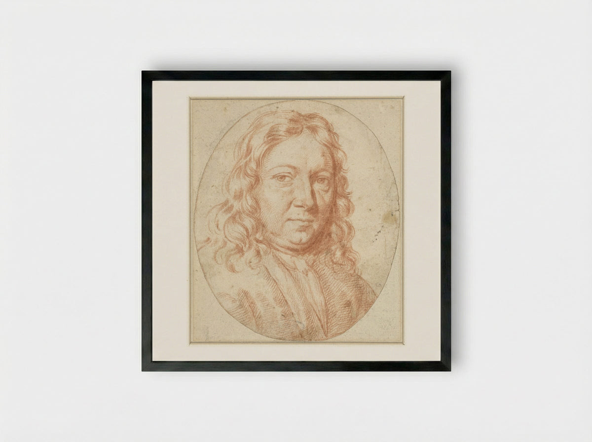 Portrait of a Man - Gerard Hoet (I) - Framed Print Black