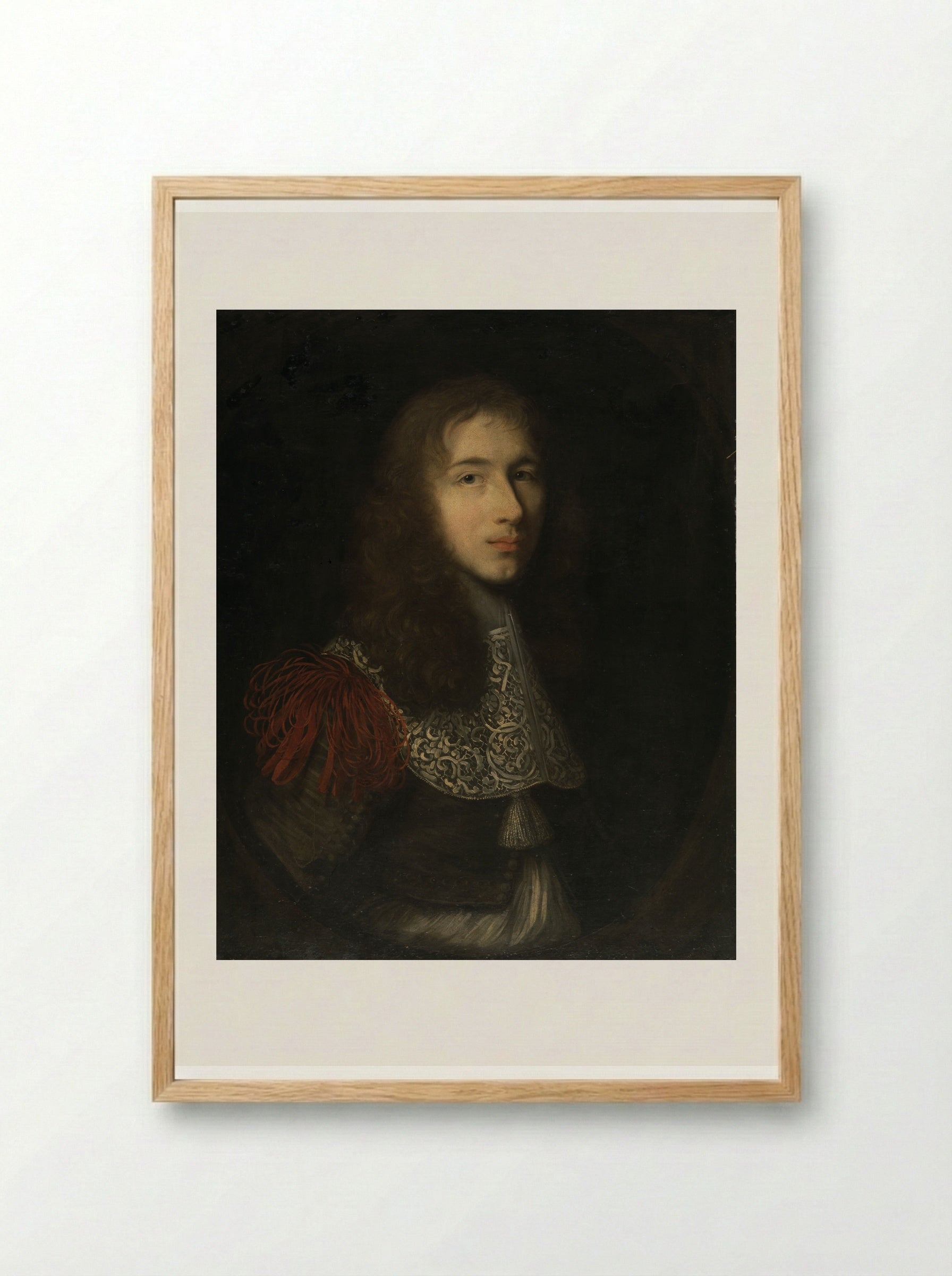 Portrait of a Man - Robert Nanteuil - Framed Print Wood