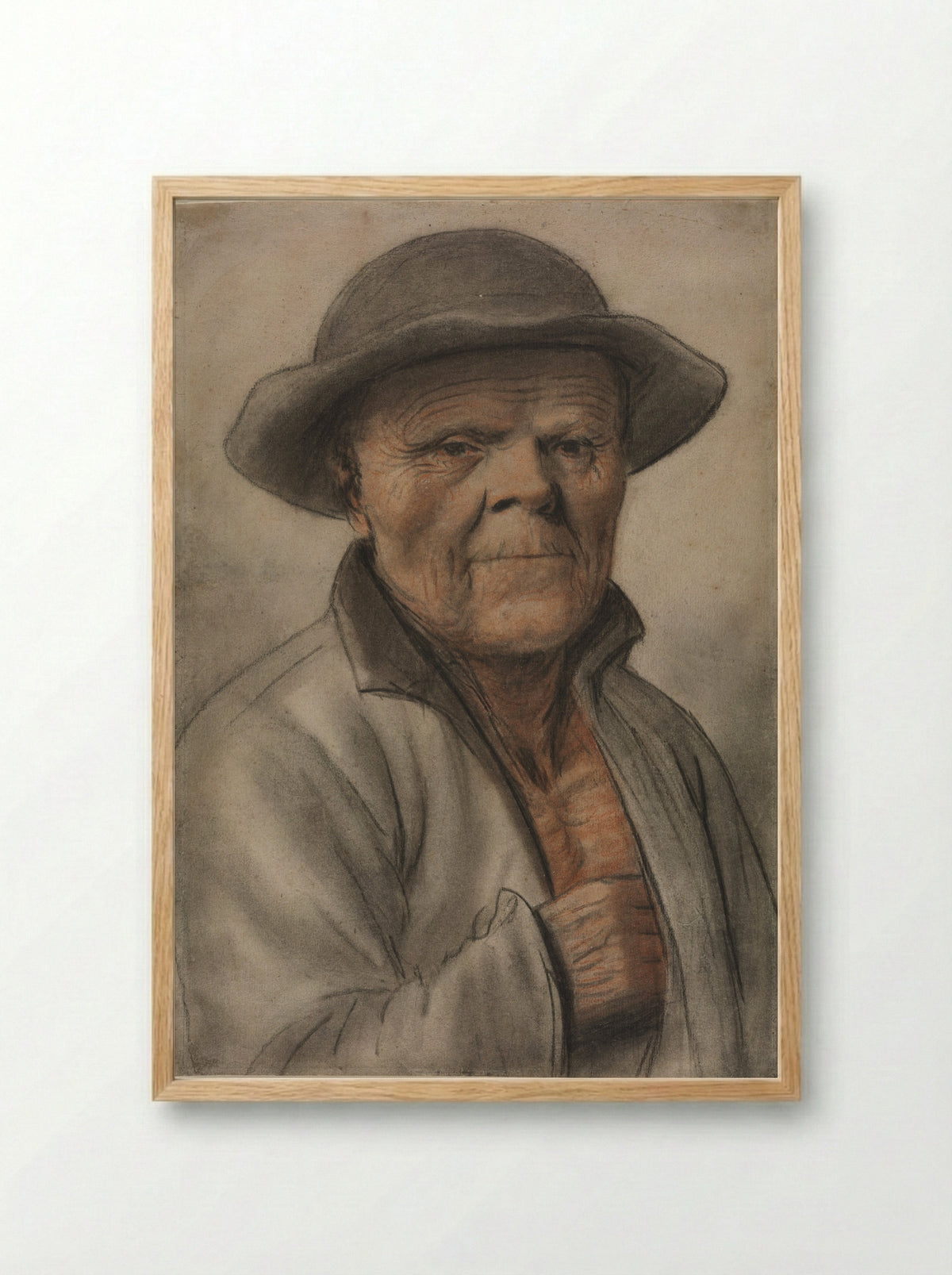 Portrait of a Man - Nicolas Lagneau - Framed Print Wood