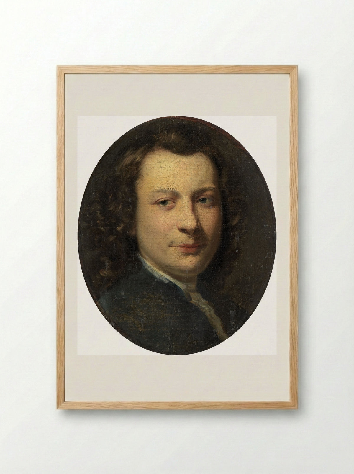 Portrait of a Man - Frans van der Mijn - Framed Print Wood