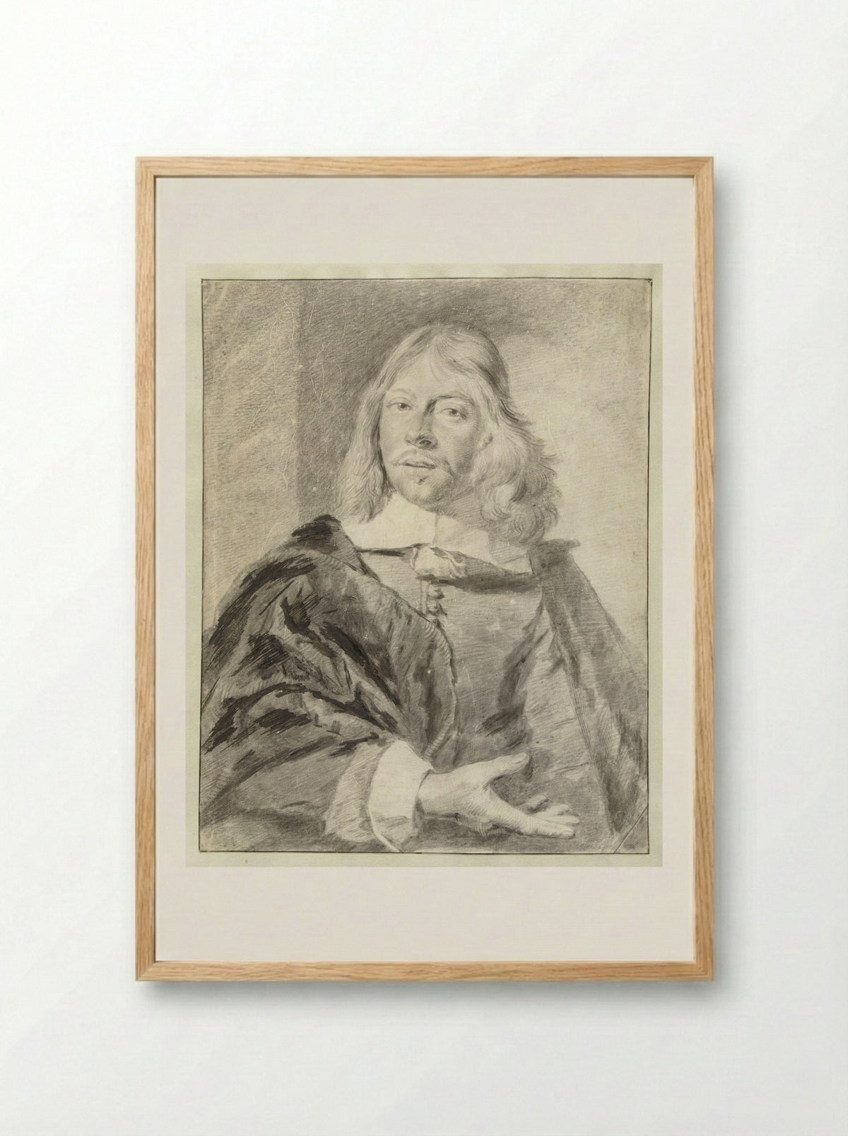 Portrait of a Man - Philips Wouwerman - Framed Print Wood