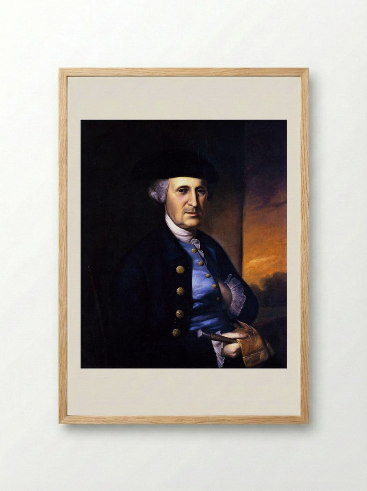 Portrait of a Maryland Gentleman - Charles Willson Peale - Framed Print Wood
