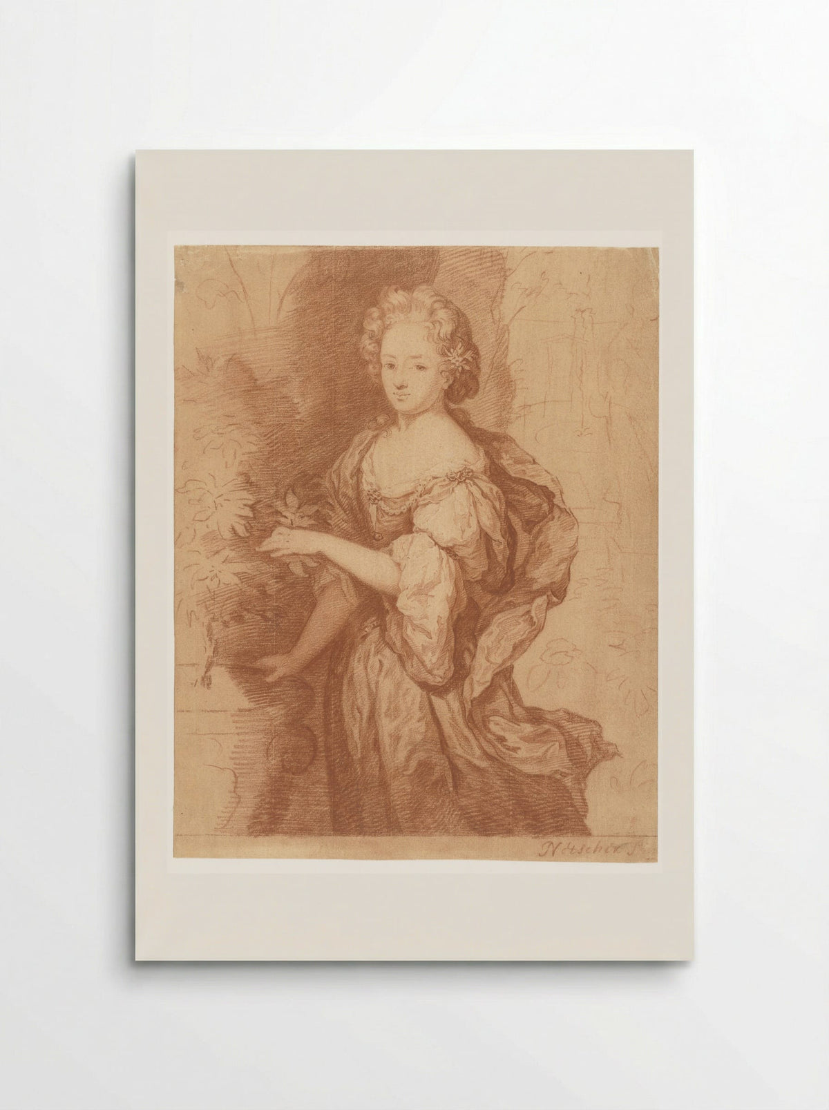 Portrait of a Noble Lady - Caspar Netscher - Poster