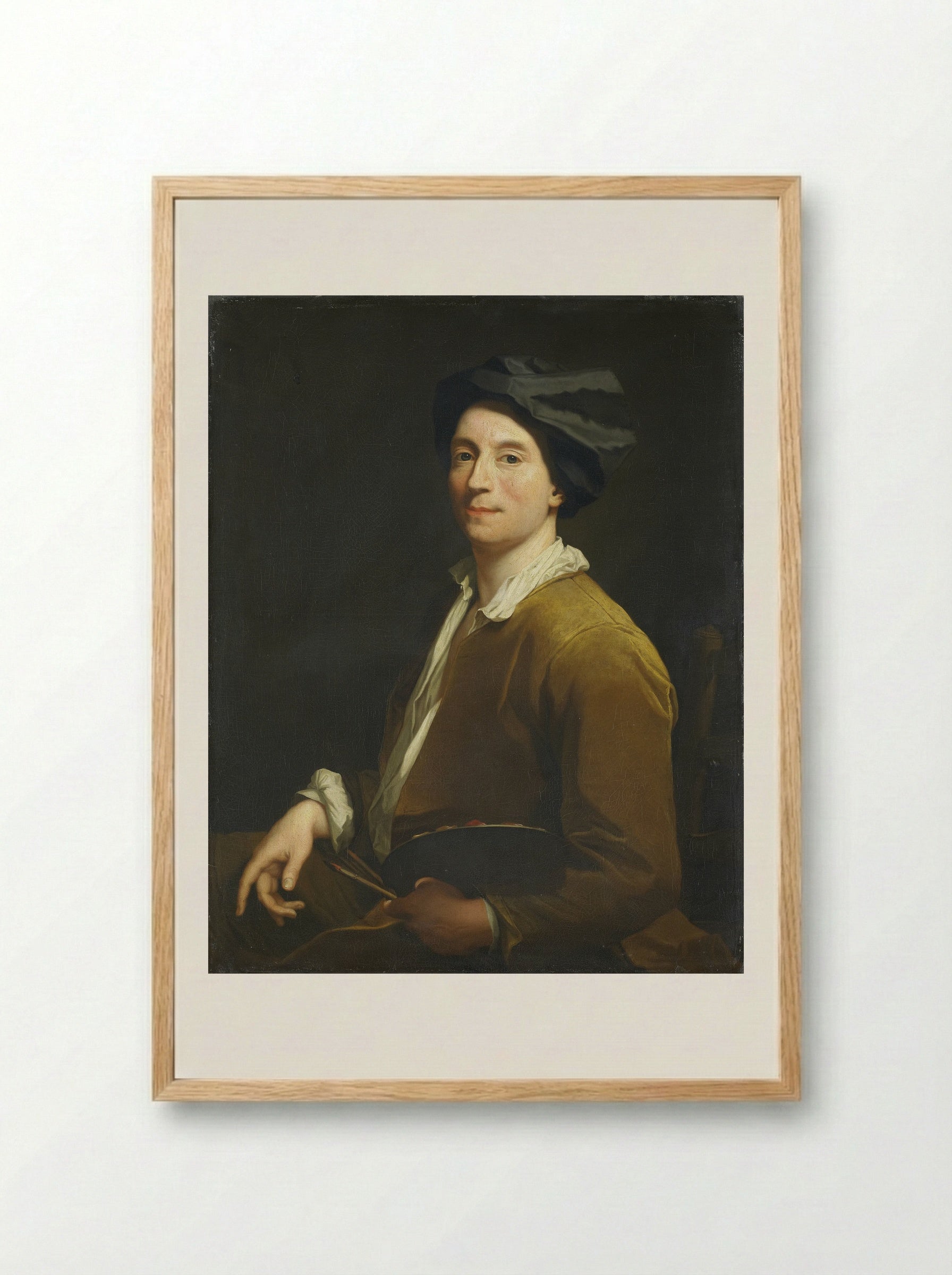 Portrait of a Painter, Possibly a Self-Portrait - Christoffel Lubienitzki - Framed Print Wood