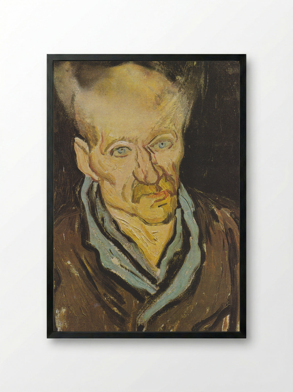 Portrait of a Patient in Saint-Paul Hospital - Vincent van Gogh - Framed Print Black