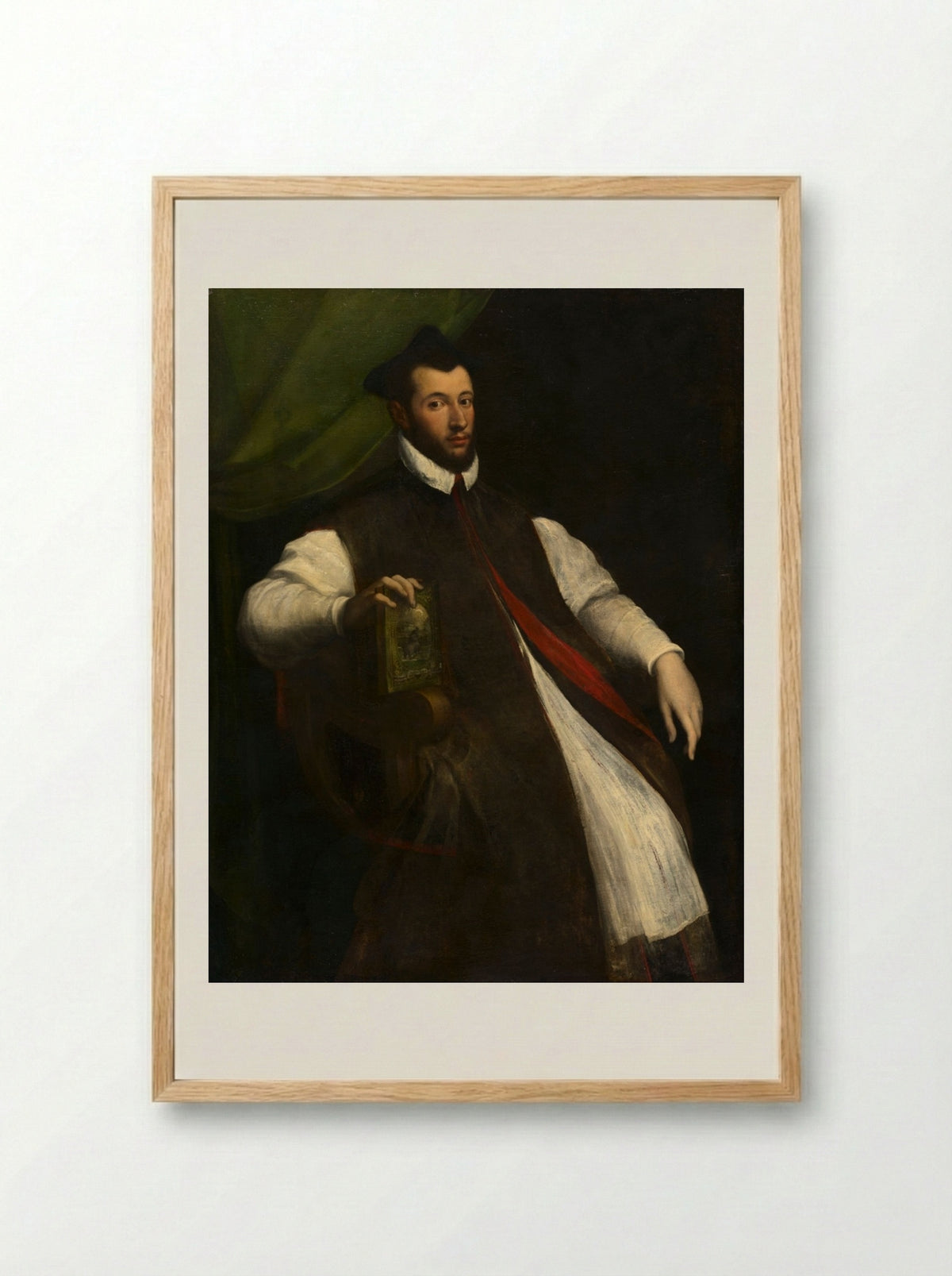 Portrait of a Prelate - Girolamo da Carpi - Framed Print Wood