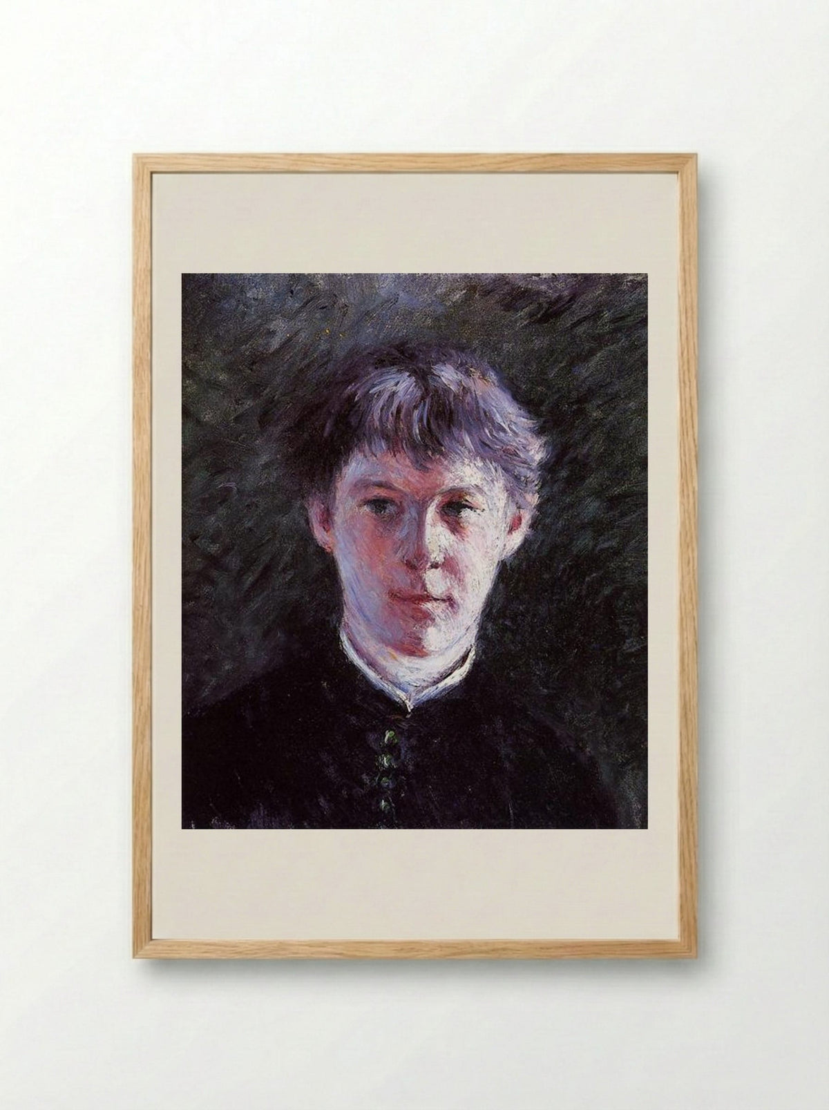 Portrait of a Schoolboy - Gustave Caillebotte - Framed Print Wood