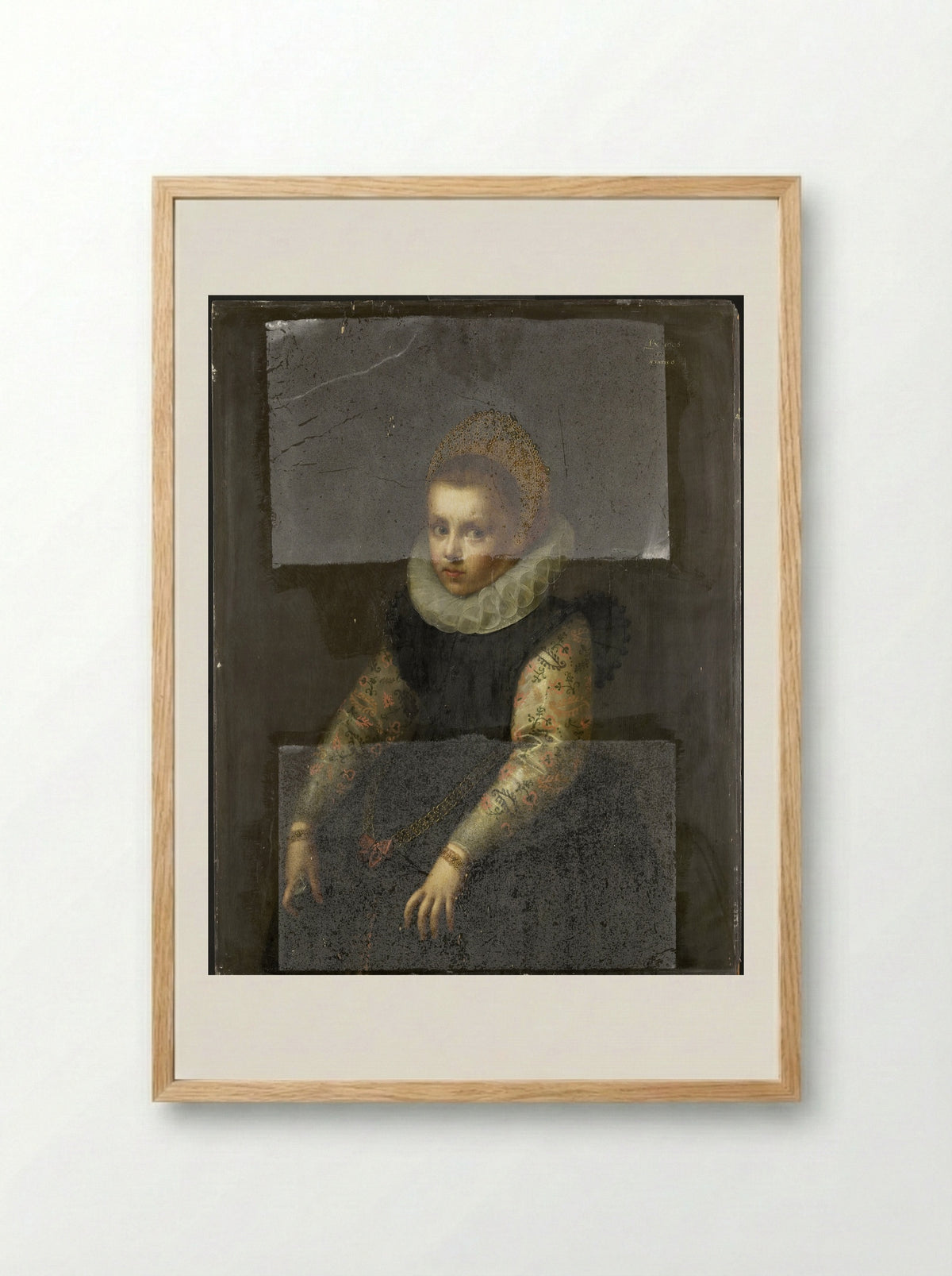 Portrait of a Sister of Catharina Fourmenois - Gortzius Geldorp - Framed Print Wood