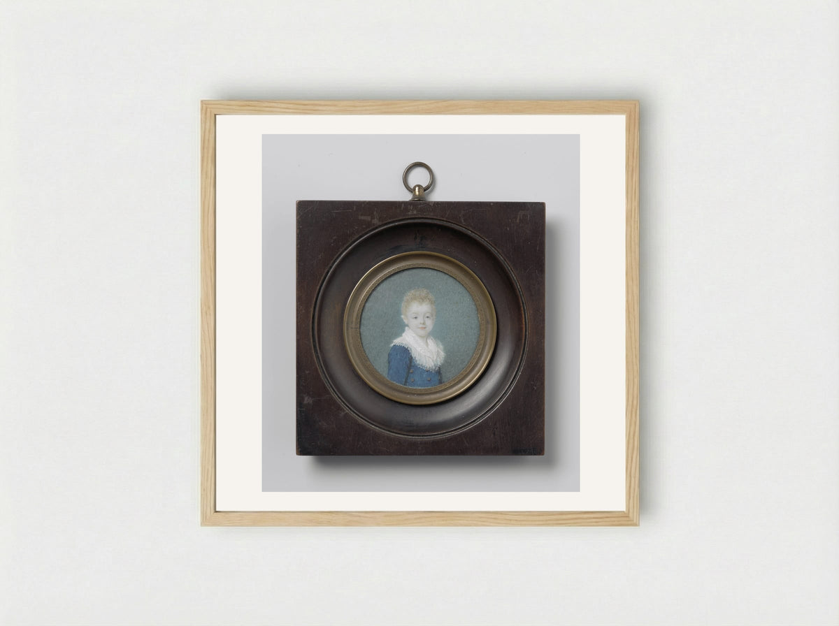 Portrait of a Six-Year-Old Boy from the Bus Family - Joseph Boze - Framed Print Wood