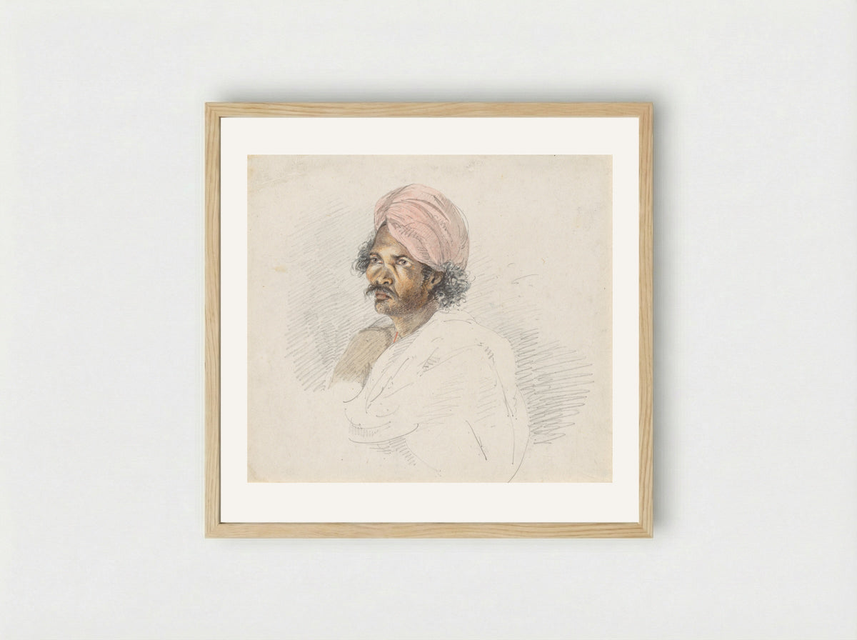 Portrait of a Sri Lankan Tamil - Samuel Daniell - Framed Print Wood