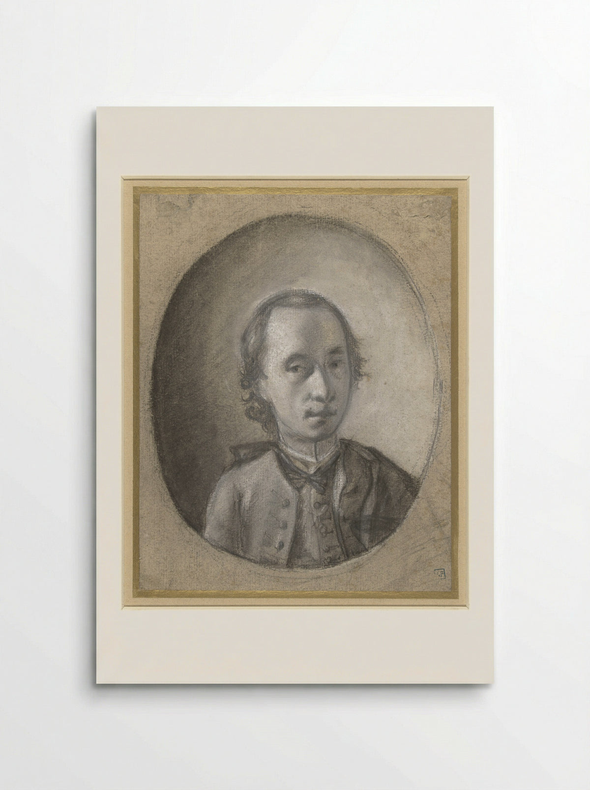 Portrait of a Venetian Cleric (in an Oval) - Bartolommeo Nazari - Poster