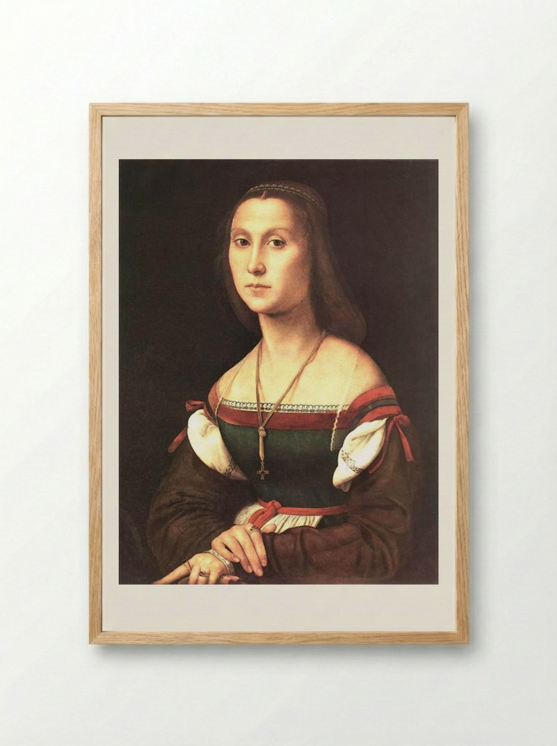 Portrait of a Woman (La Muta) - Raphael - Framed Print Wood