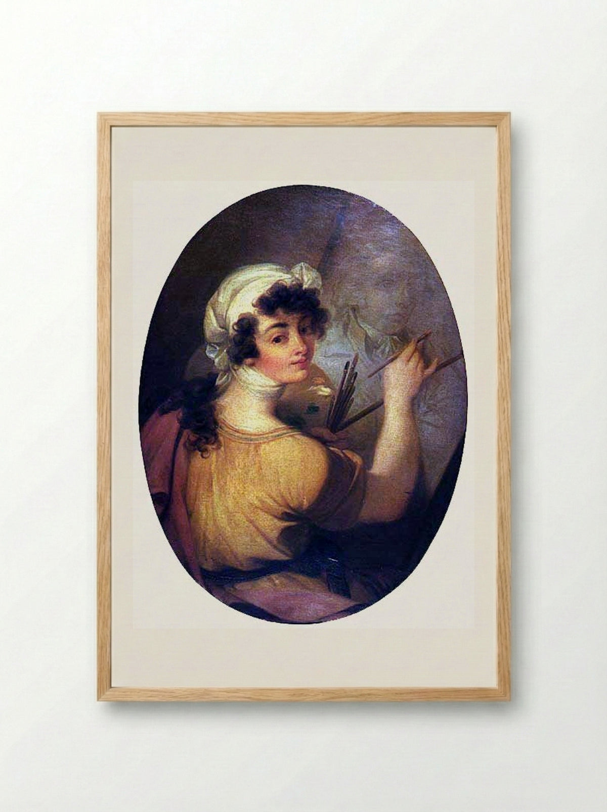 Portrait of a Woman (Painter) - Vieira Portuense - Framed Print Wood