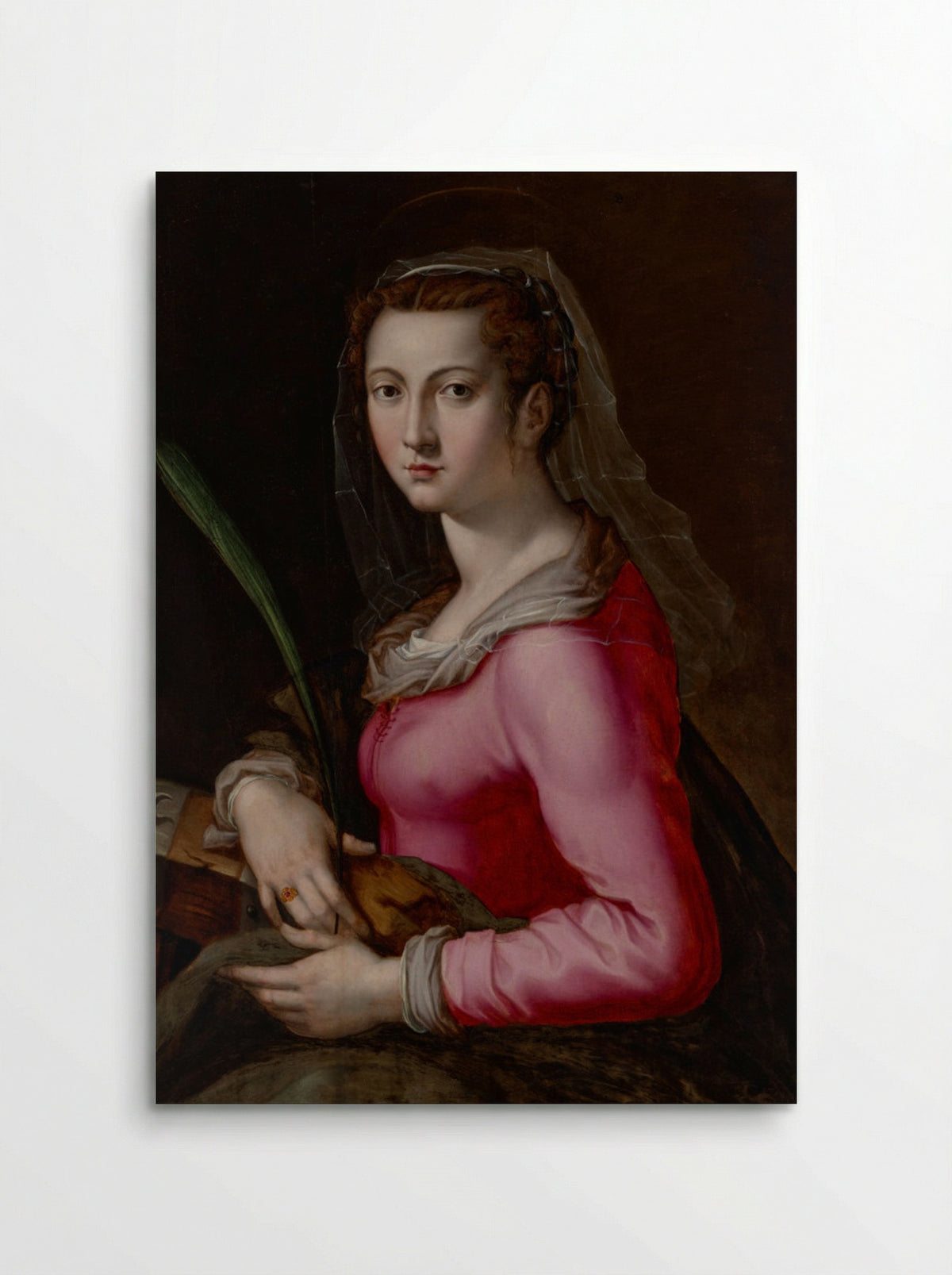 Portrait of a Woman as Saint Catherine - Pier Francesco Foschi - Poster
