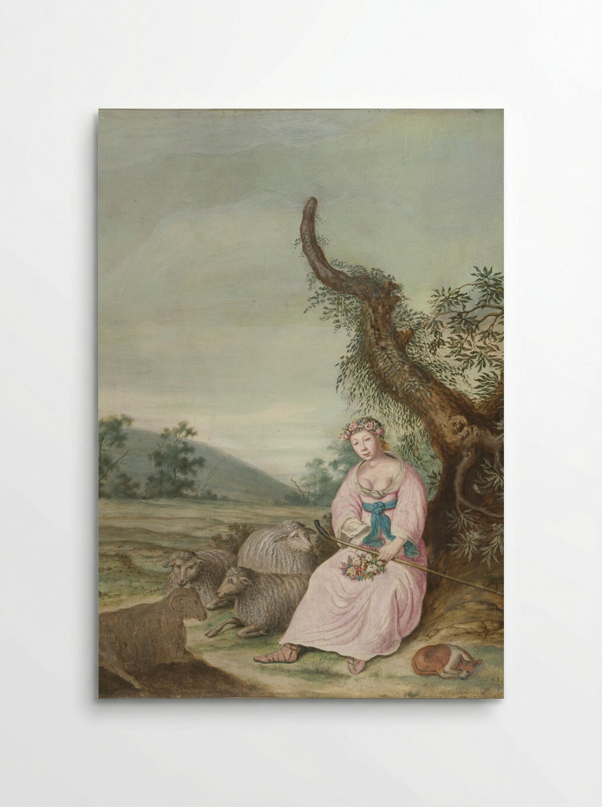 Portrait of a Woman as a Shepherdess - Willem de Heer - Poster