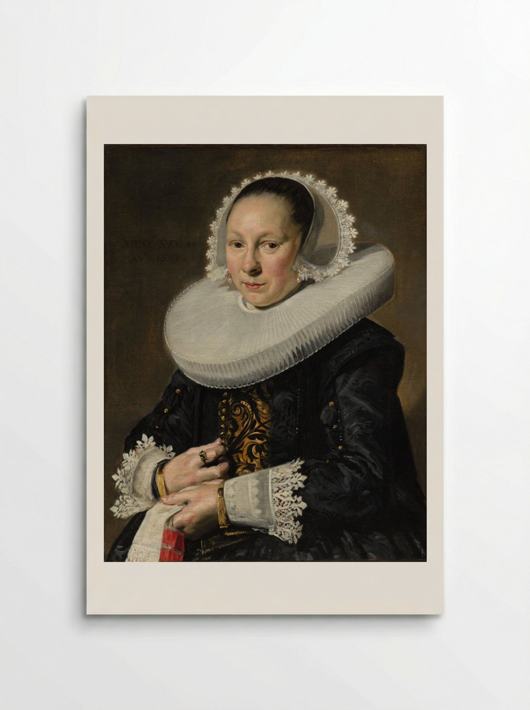 Portrait of a Woman, probably Aeltje Dircksdr. Pater - Frans Hals - Poster