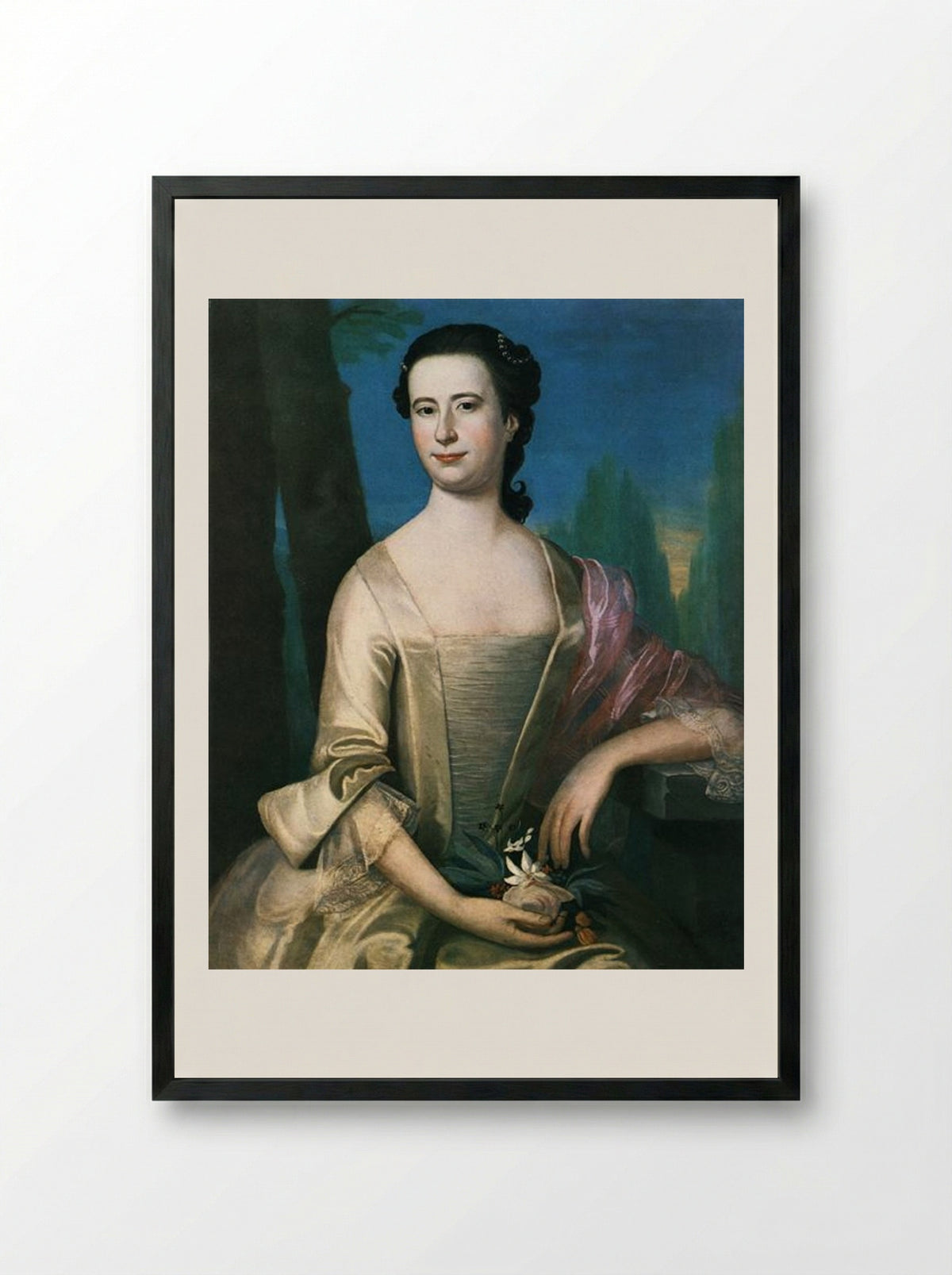 Portrait of a Woman - John Singleton Copley - Framed Print Black