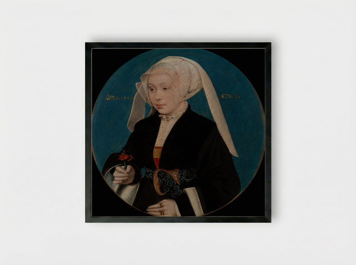 Portrait of a Woman - Bartholomaeus Bruyn the Elder - Framed Print Black