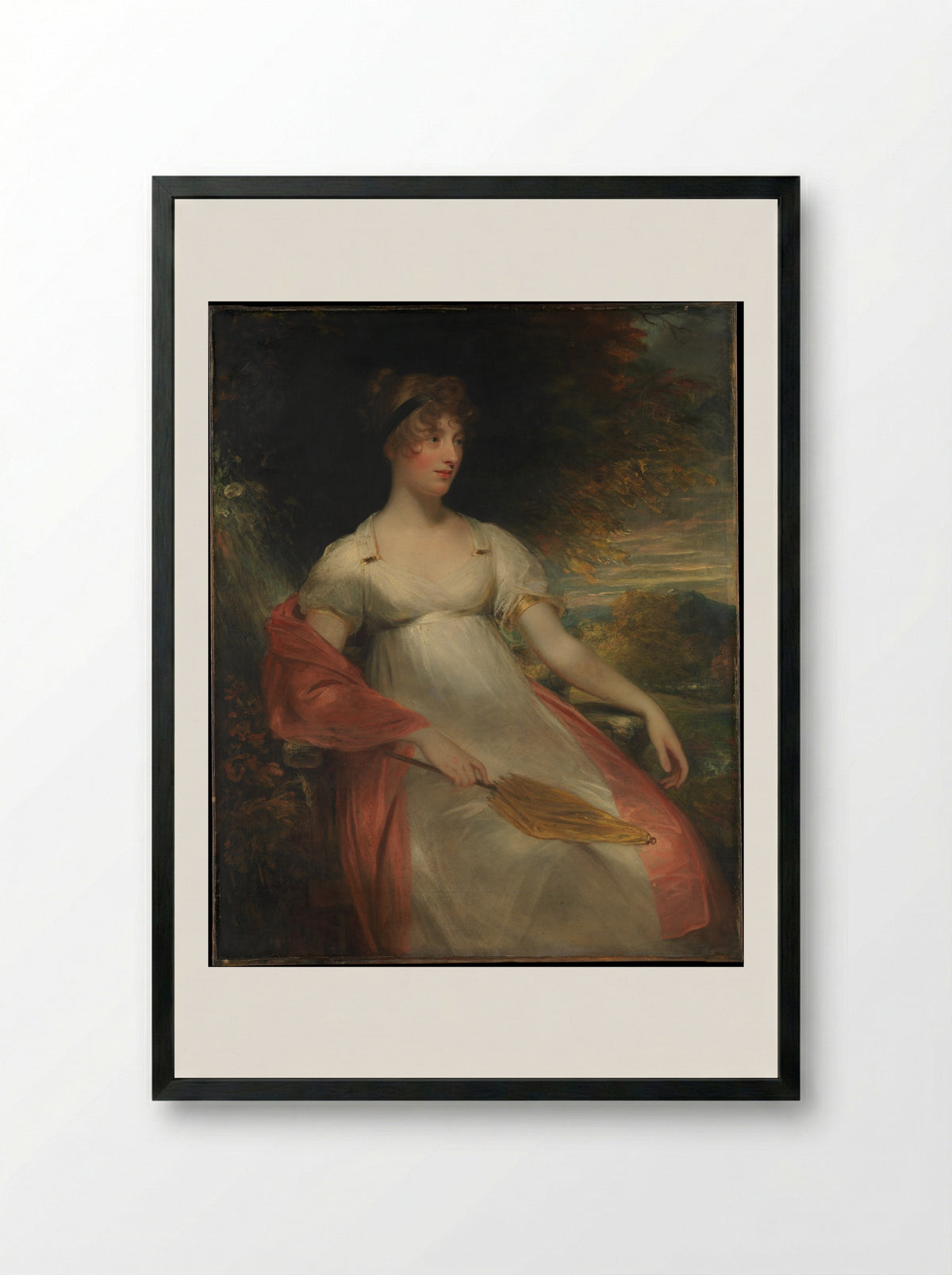 Portrait of a Woman - Sir William Beechey - Framed Print Black