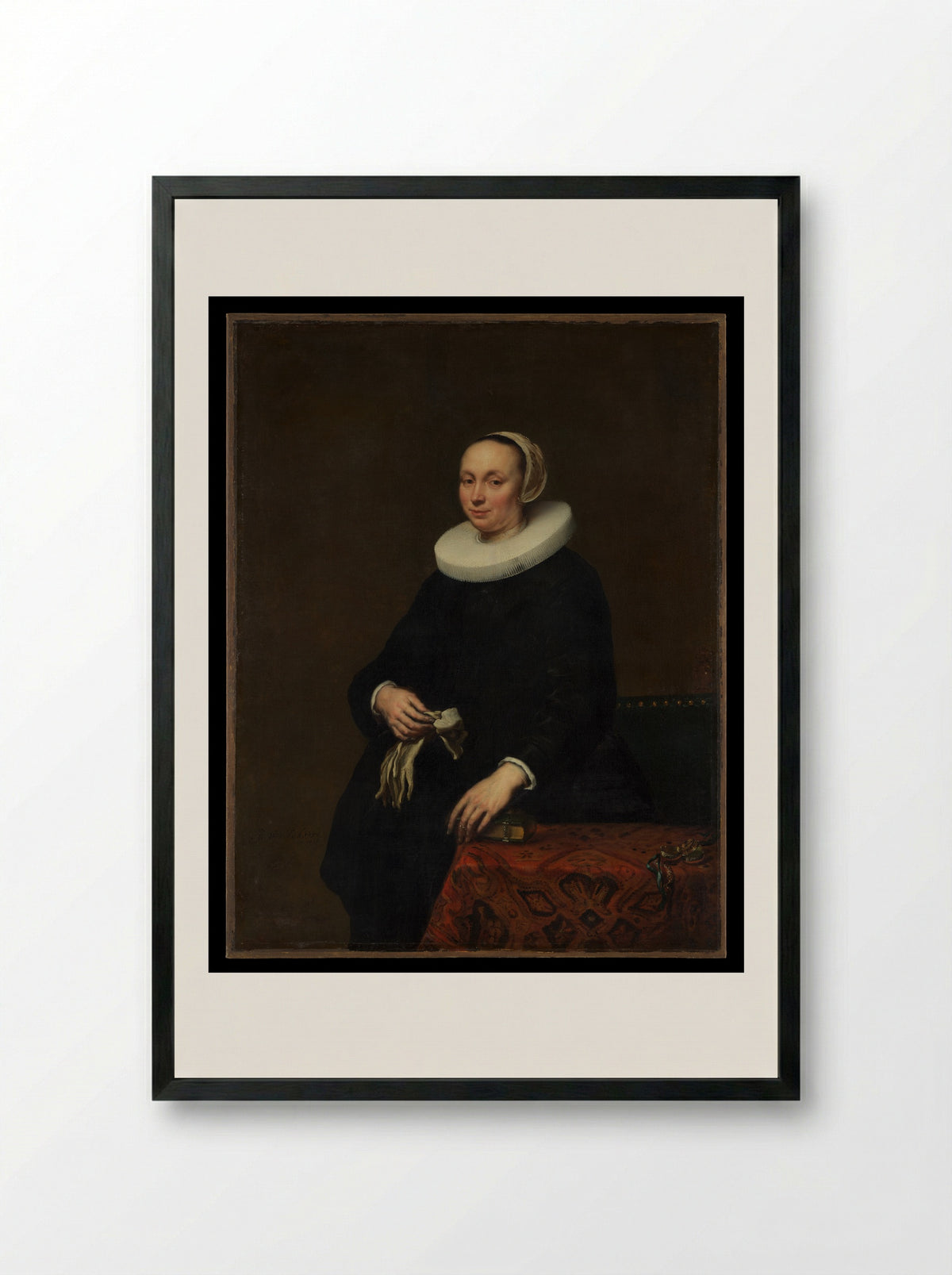 Portrait of a Woman - Jürgen Ovens - Framed Print Black
