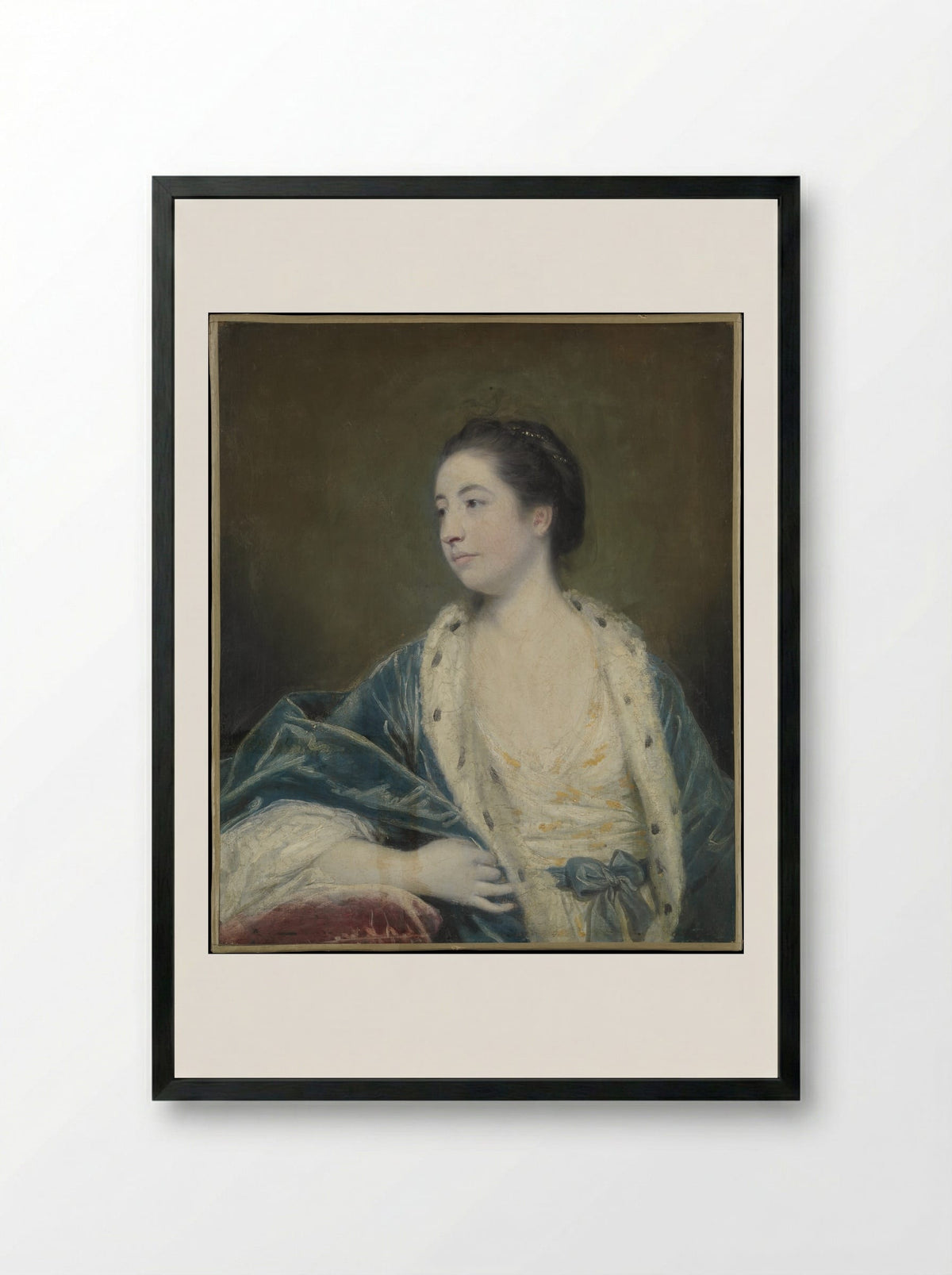 Portrait of a Woman - Sir Joshua Reynolds - Framed Print Black