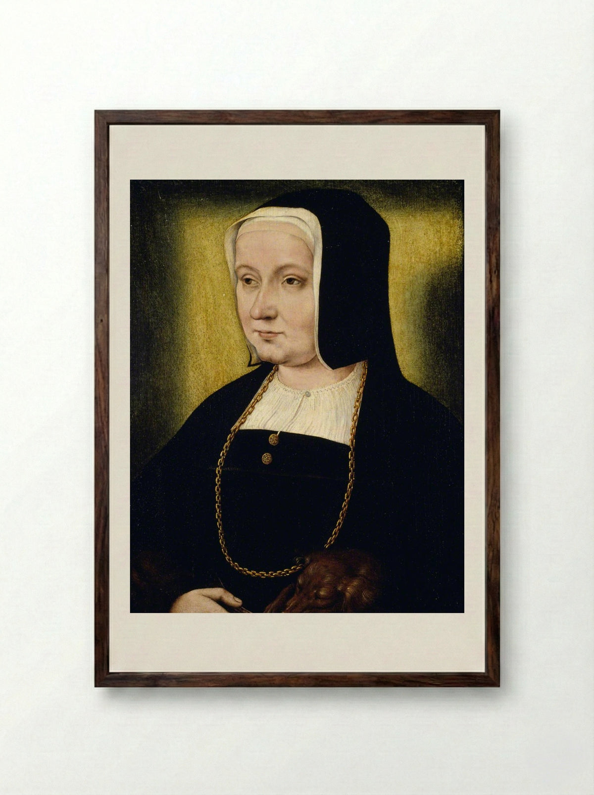 Portrait of a Woman - Quinten Massys - Framed Print Dark Wood