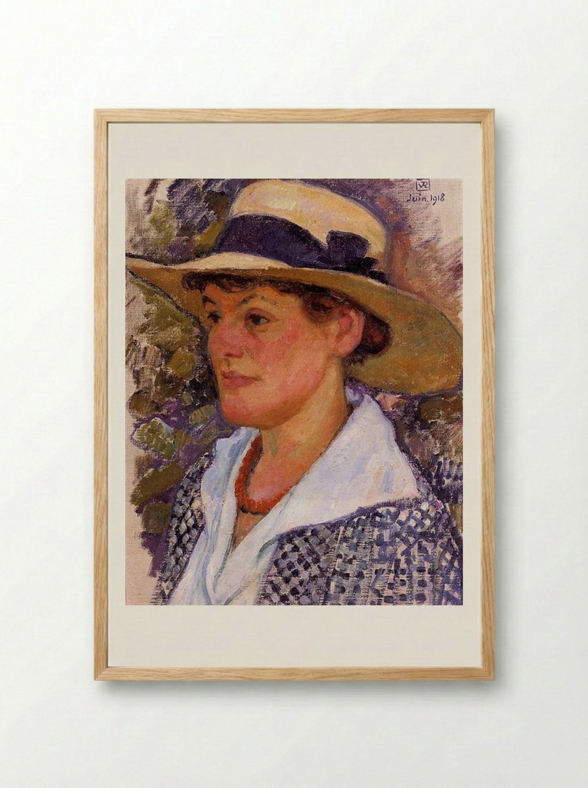 Portrait of a Woman - Théo van Rysselberghe - Framed Print Wood