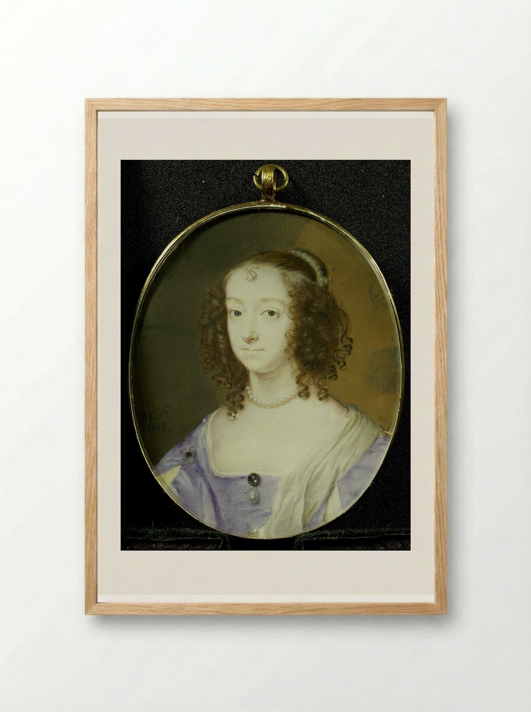 Portrait of a Woman - Samuel Cooper - Framed Print Wood
