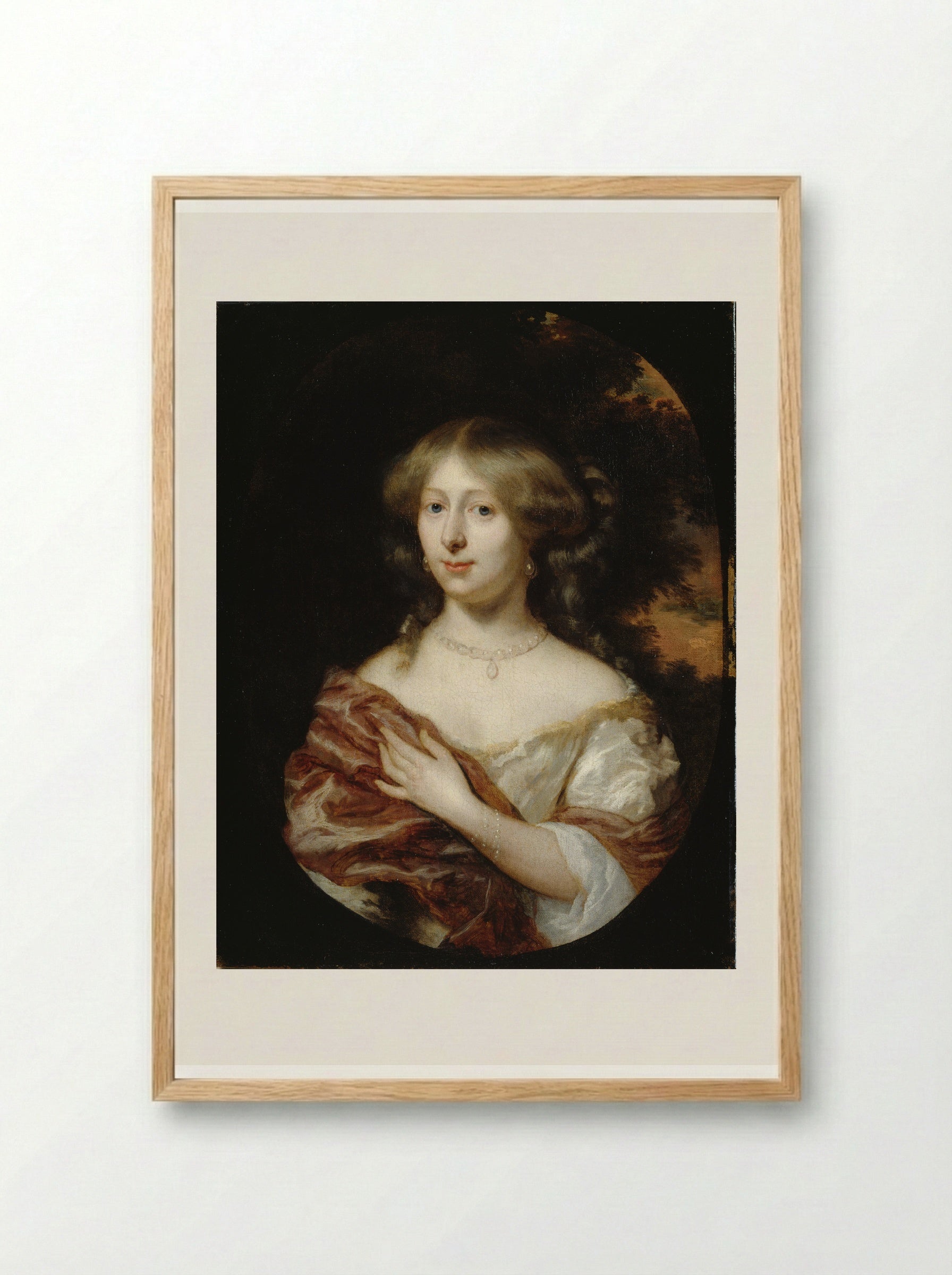 Portrait of a Woman - Nicolaes Maes - Framed Print Wood