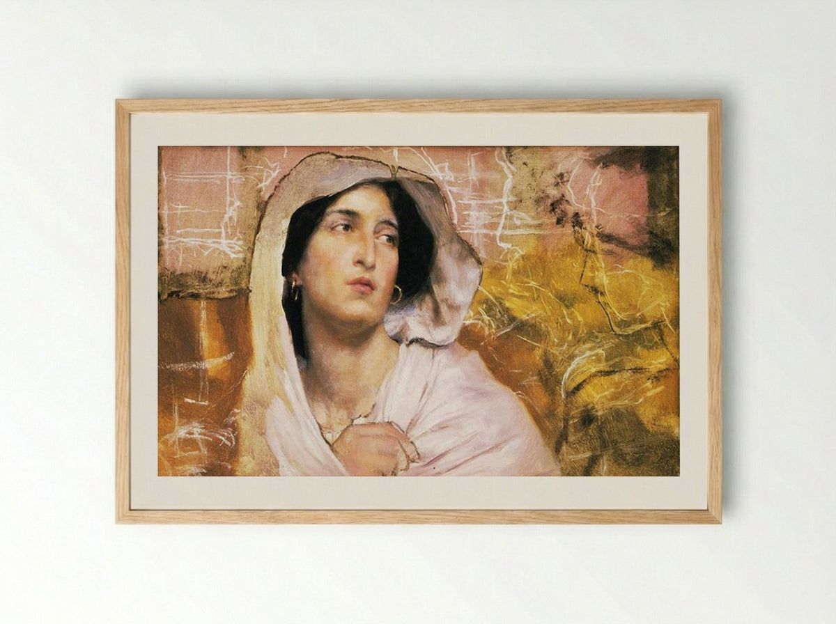 Portrait of a Woman - Sir Lawrence Alma-Tadema - Framed Print Wood
