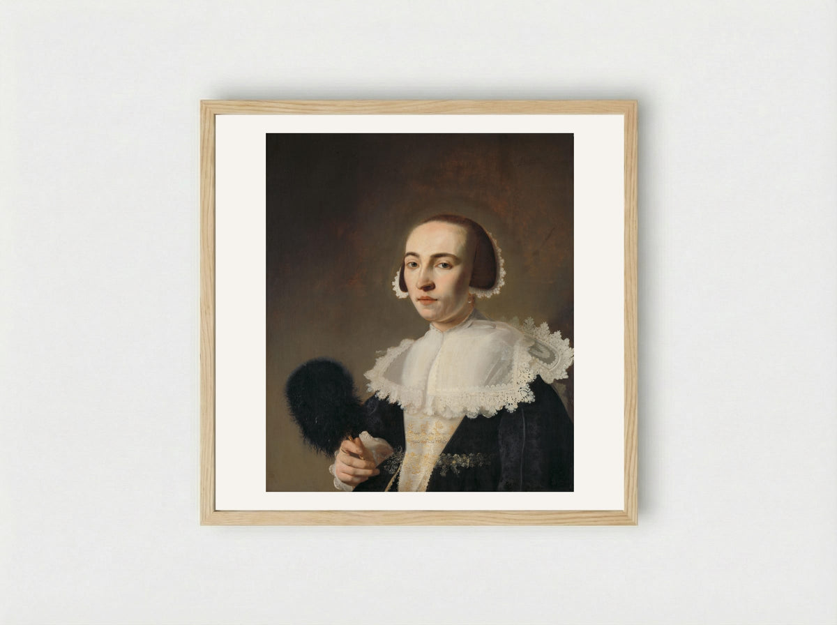 Portrait of a Woman - Pieter Dubordieu - Framed Print Wood