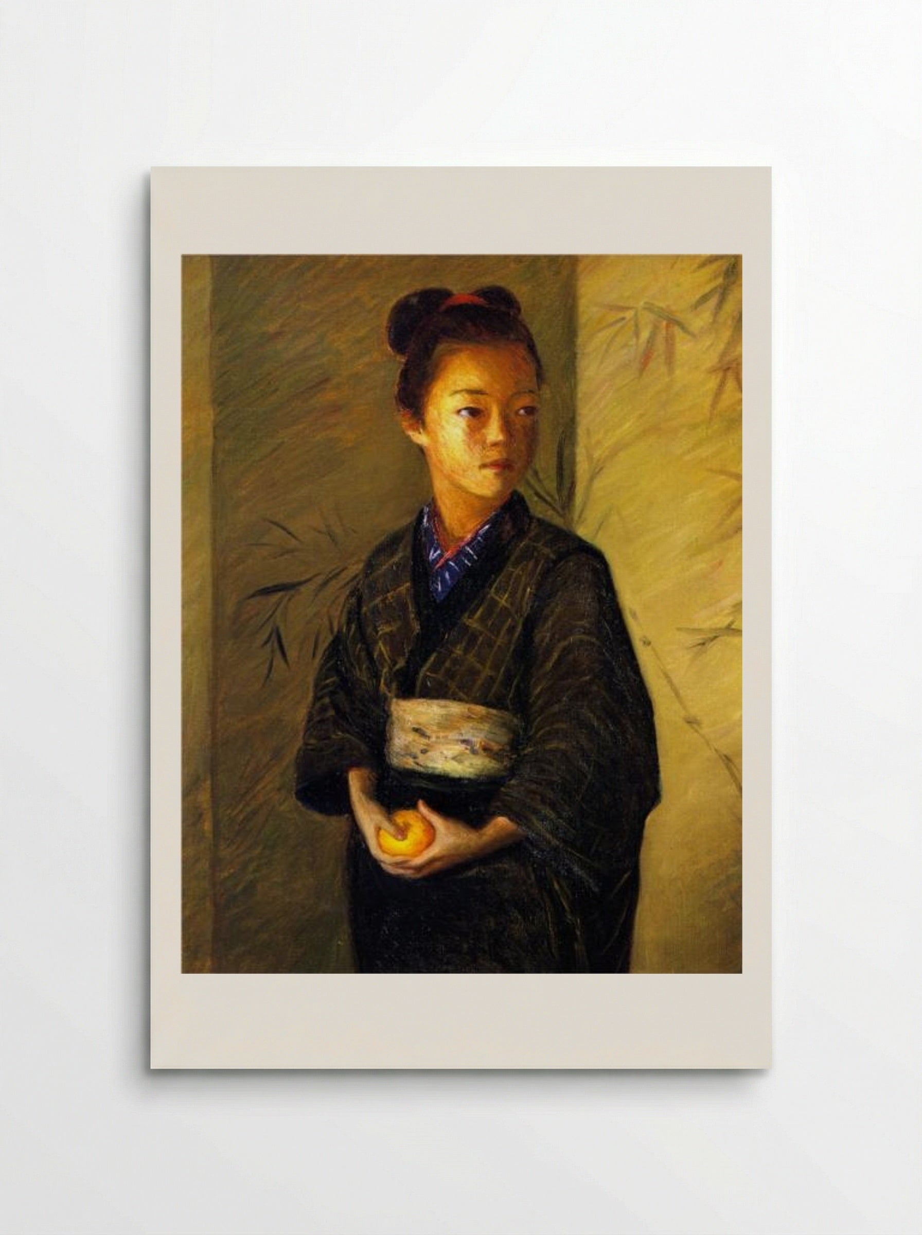 Portrait of a Young Girl with an Orange - Lilla Cabot Perry - Poster