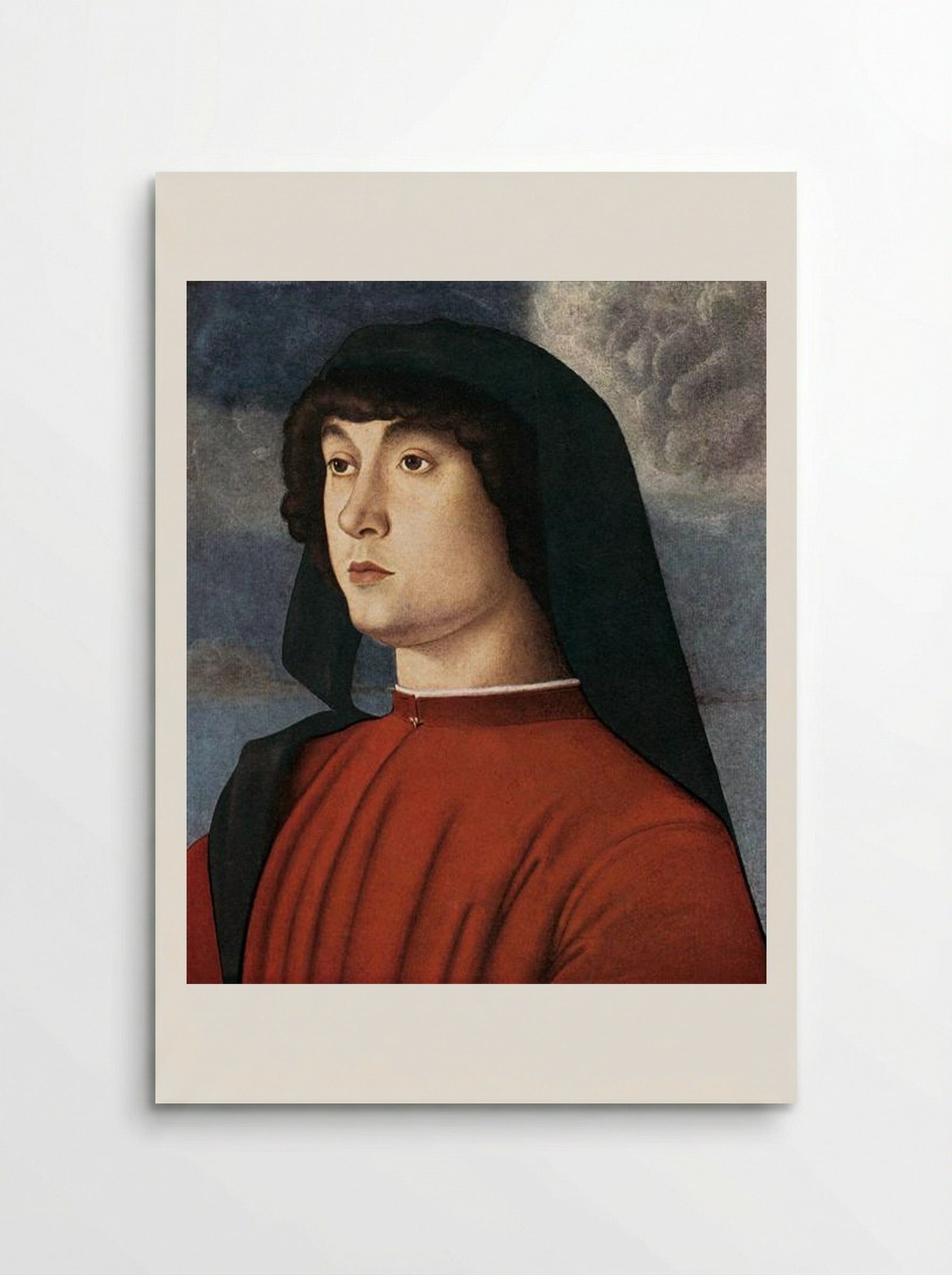 Portrait of a Young Man in Red - Giovanni Bellini - Poster