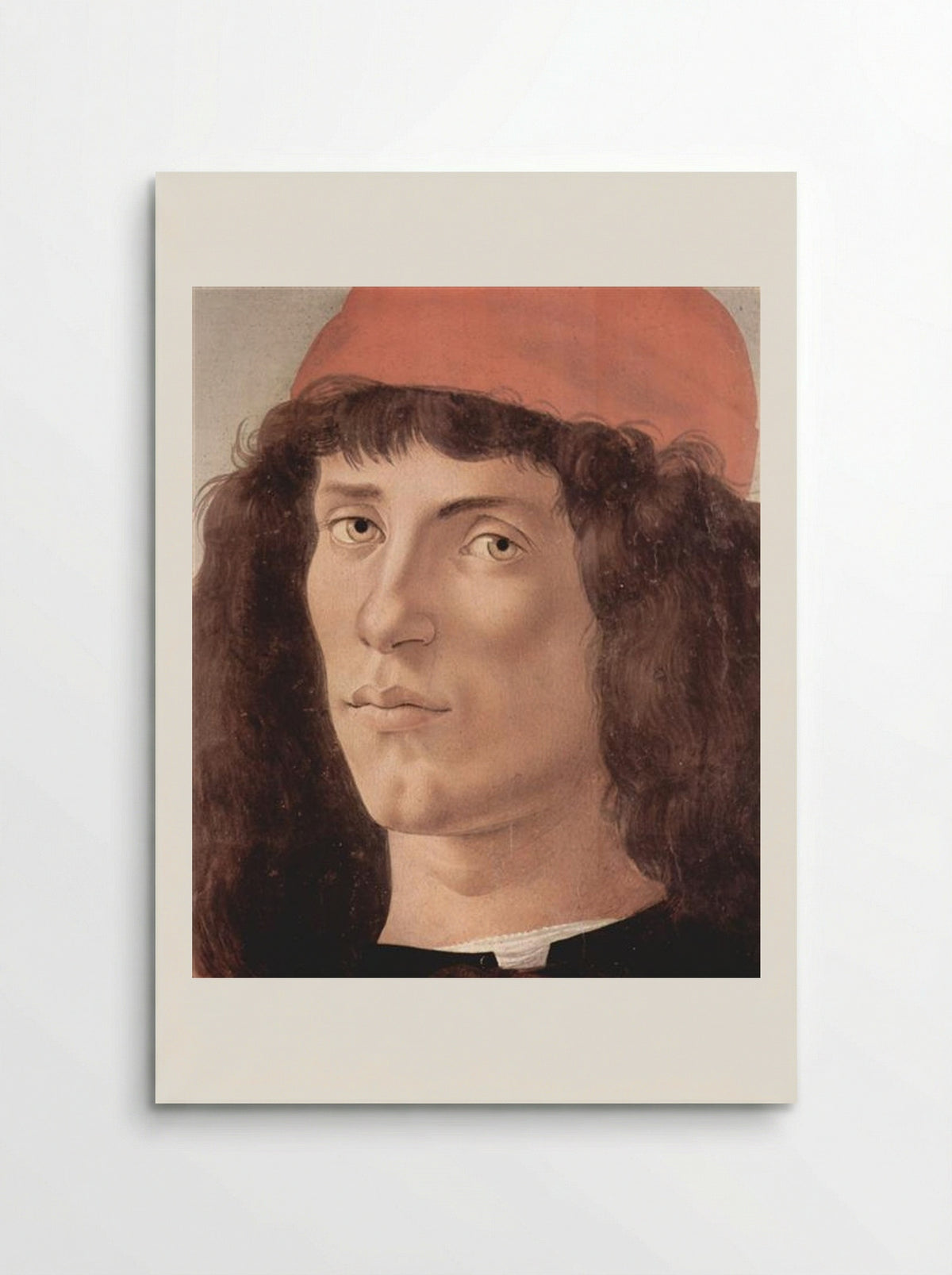 Portrait of a Young Man with a Red Cap - Sandro Botticelli - Poster