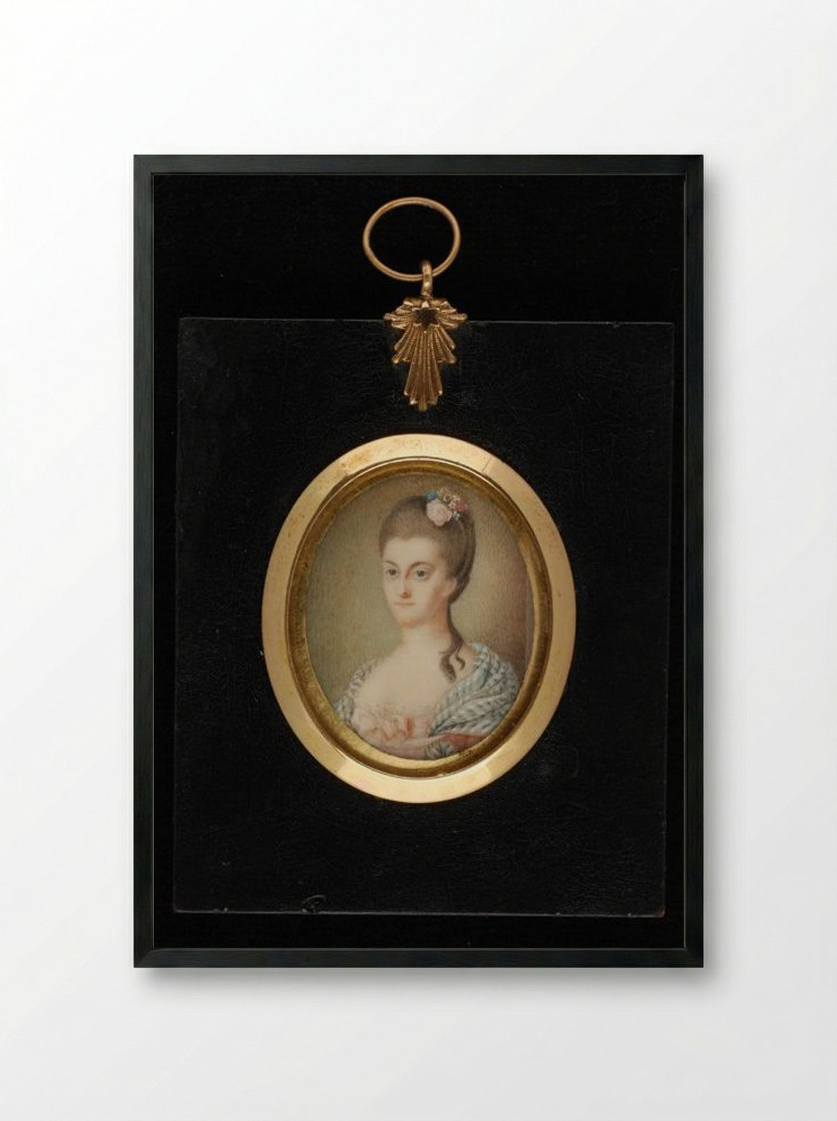 Portrait of a Young Woman - Pieter le Sage - Framed Print Black