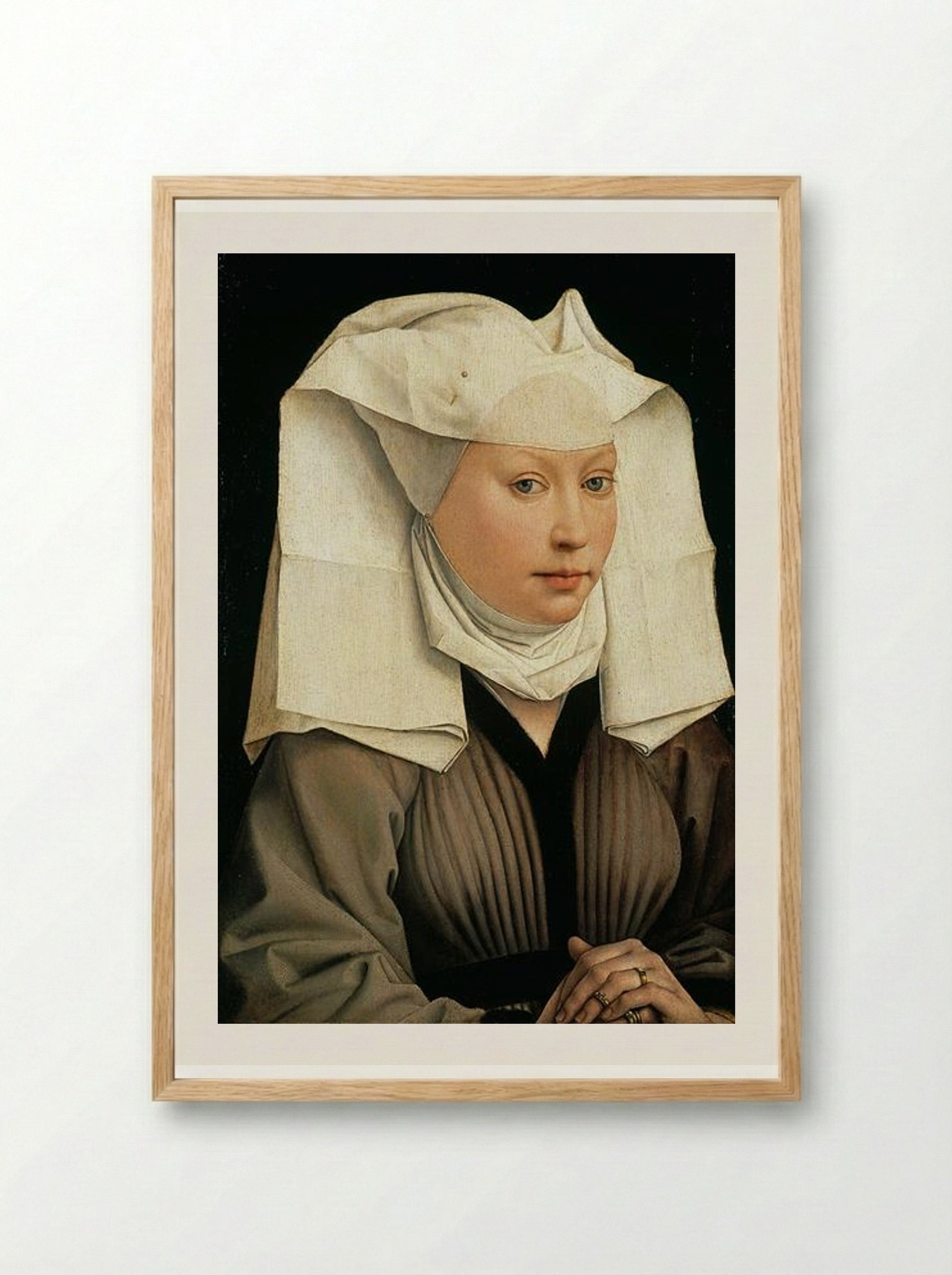 Portrait of a Young Woman - Rogier van der Weyden - Framed Print Wood